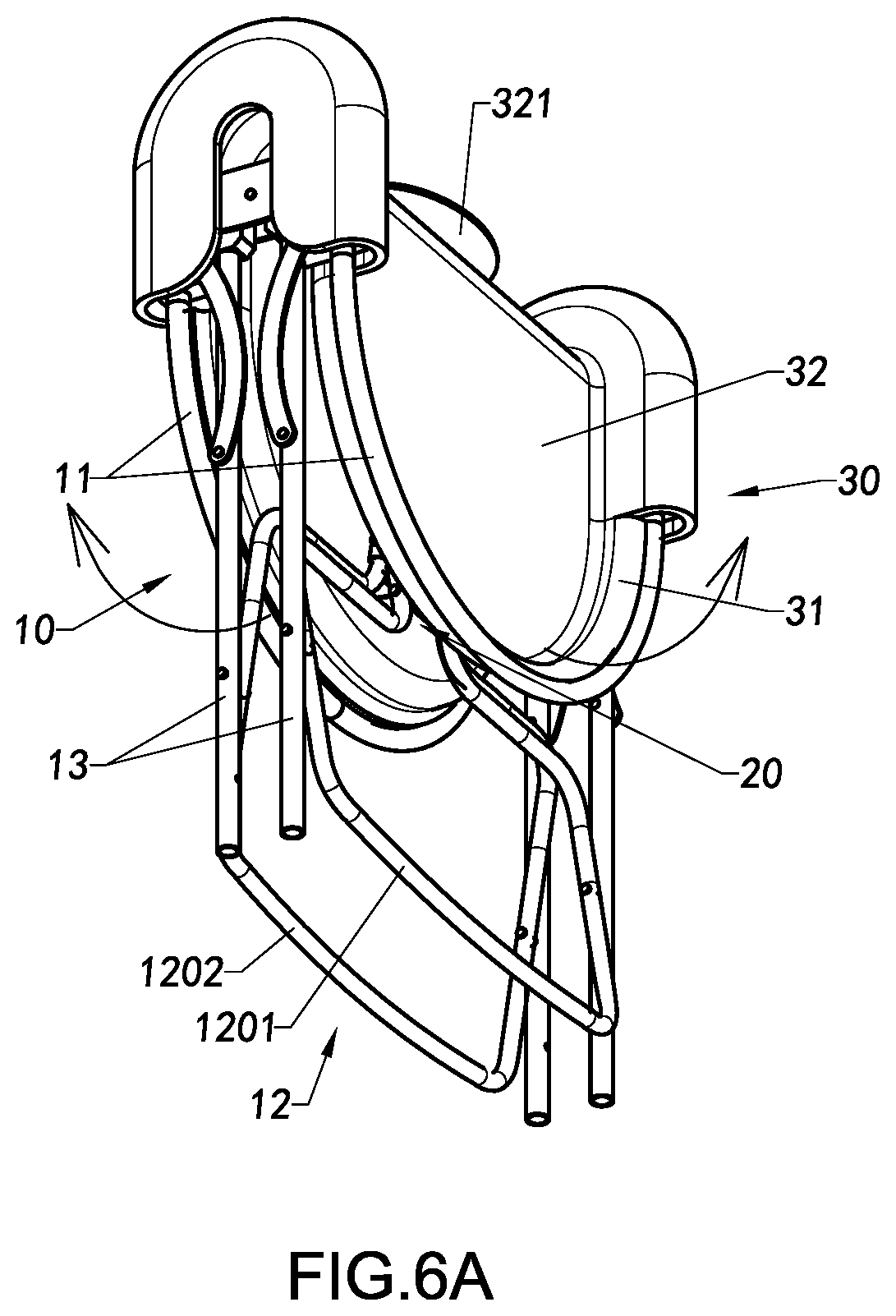 Patent US11778985 Figure 7 – Foldable container and foldable supporting frame thereof, and folding method