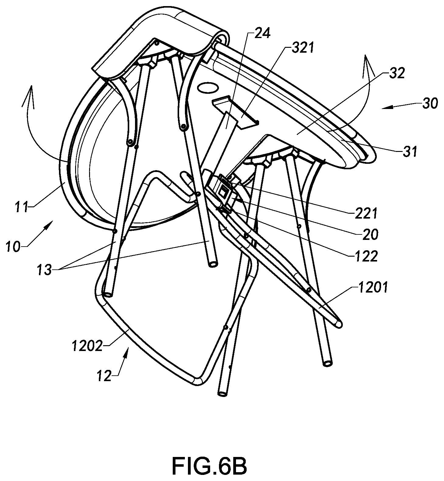 Patent US11778985 Figure 8 – Foldable container and foldable supporting frame thereof, and folding method