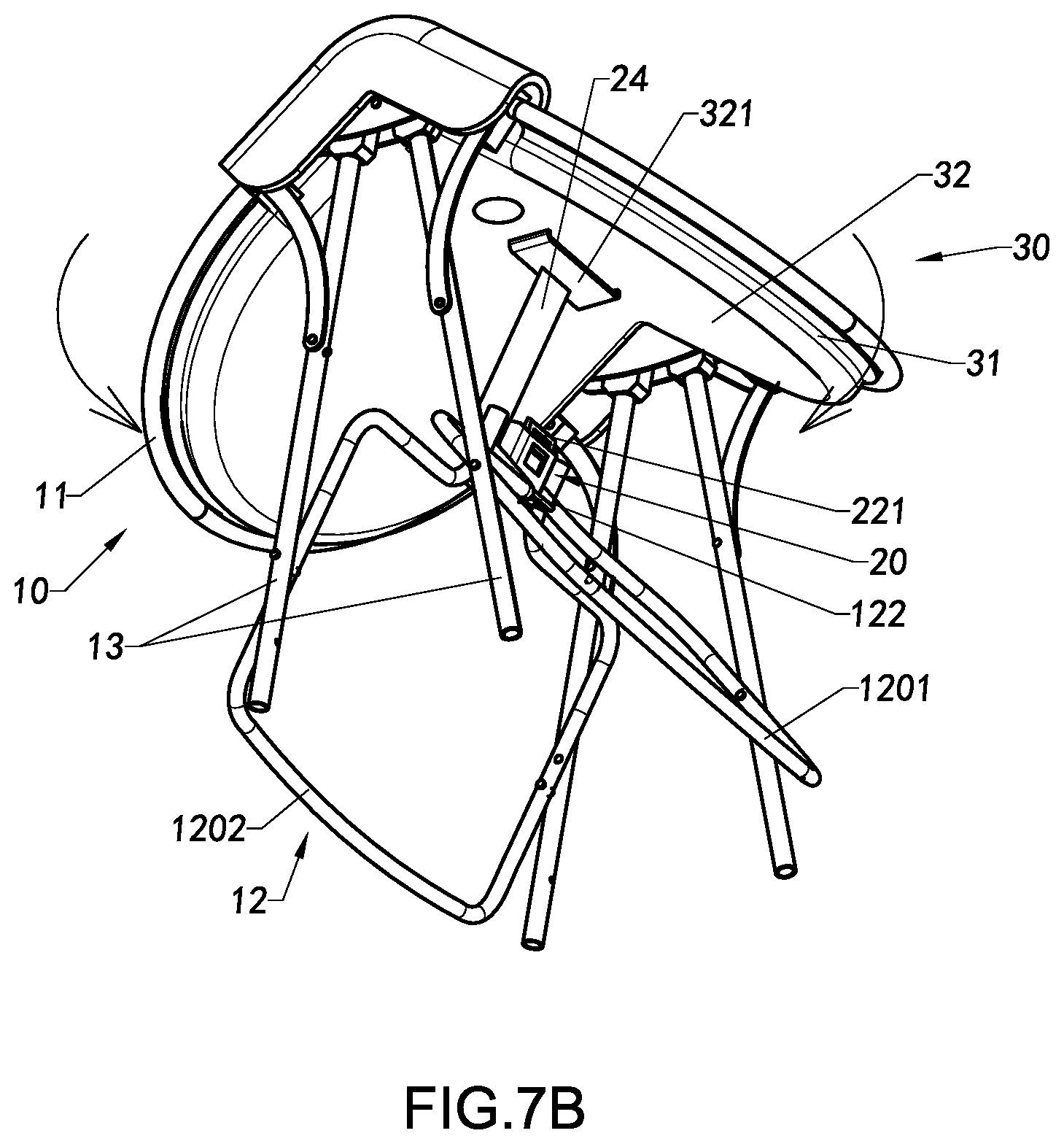 Patent US11778985 Figure 11 – Foldable container and foldable supporting frame thereof, and folding method