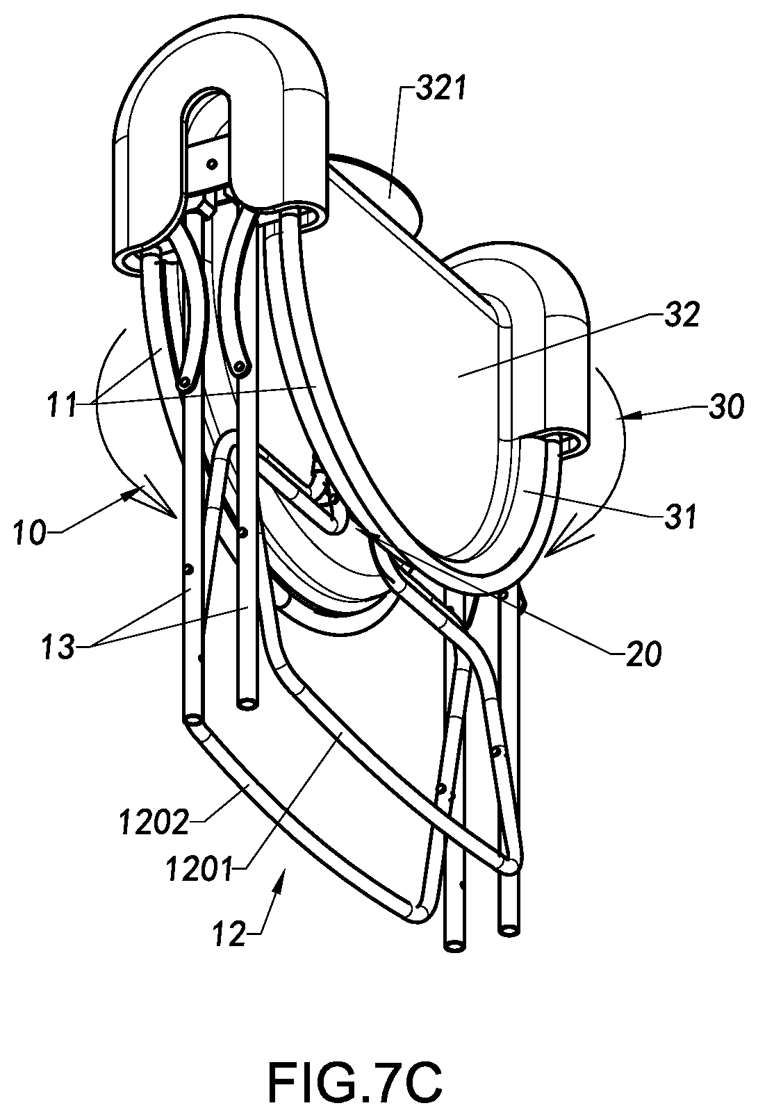 Patent US11778985 Figure 12 – Foldable container and foldable supporting frame thereof, and folding method