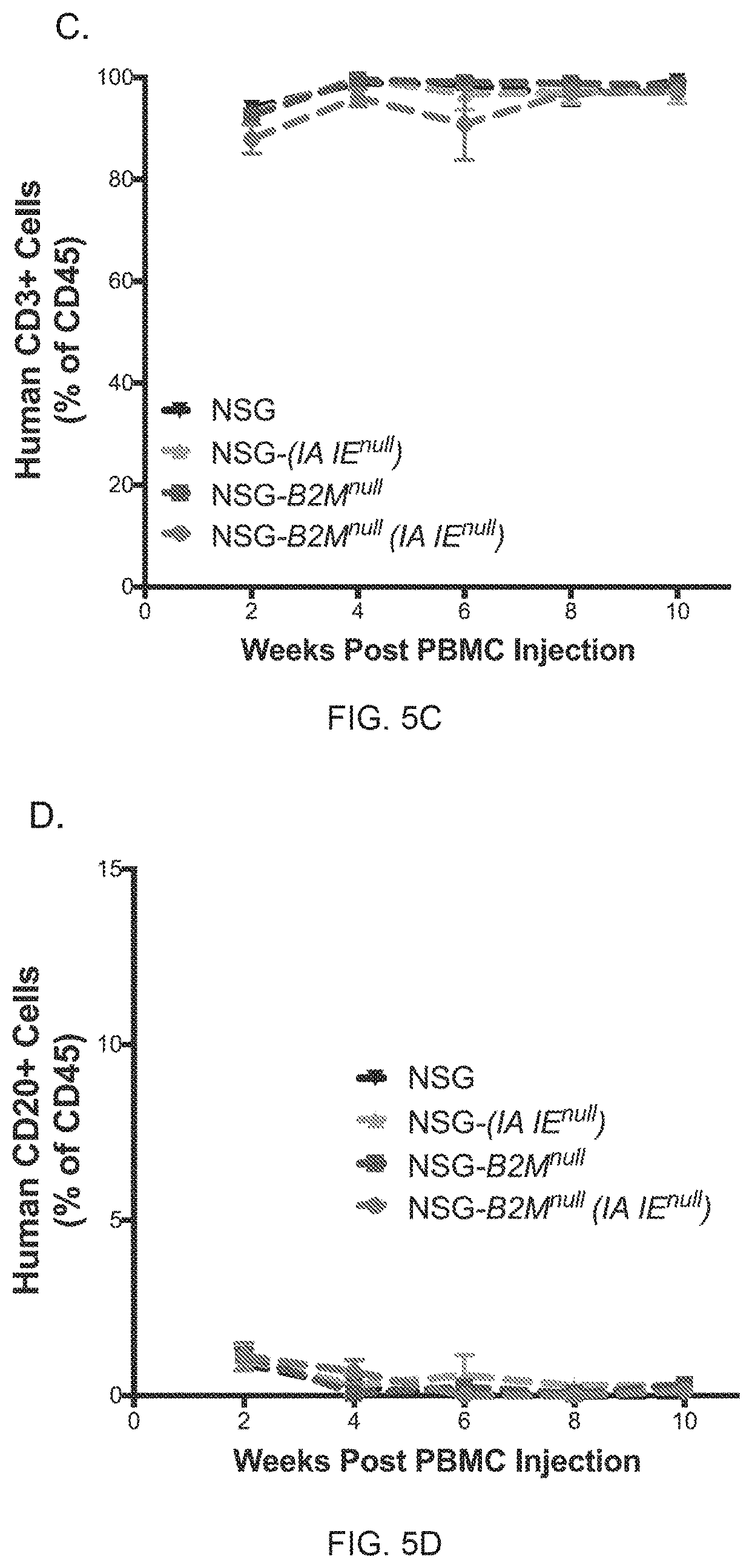 Patent US11778994 Figure 9 – NSG mice lacking MHC class I and class II