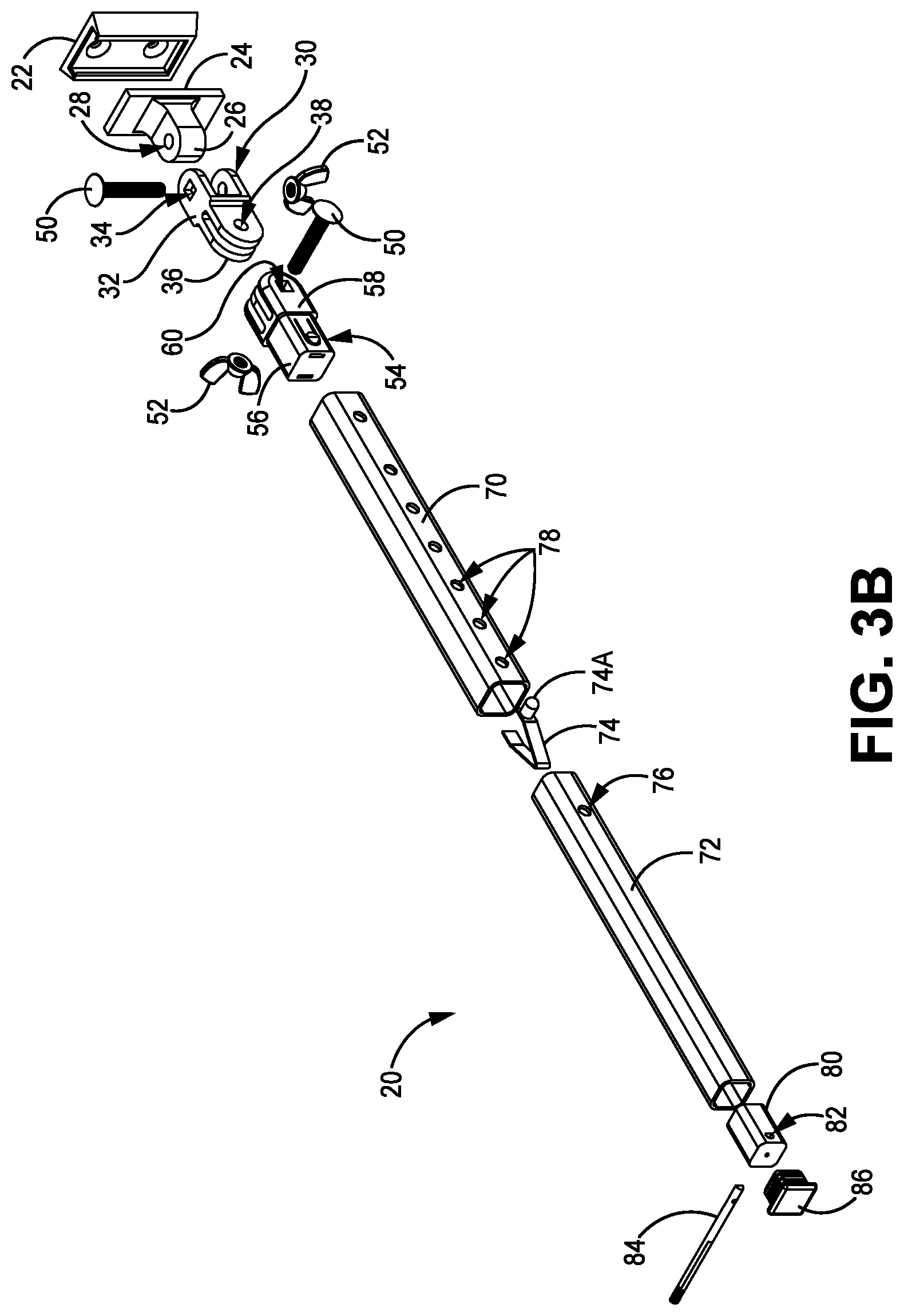 Patent US11778998 Figure 3 – Fishing reel and arm system
