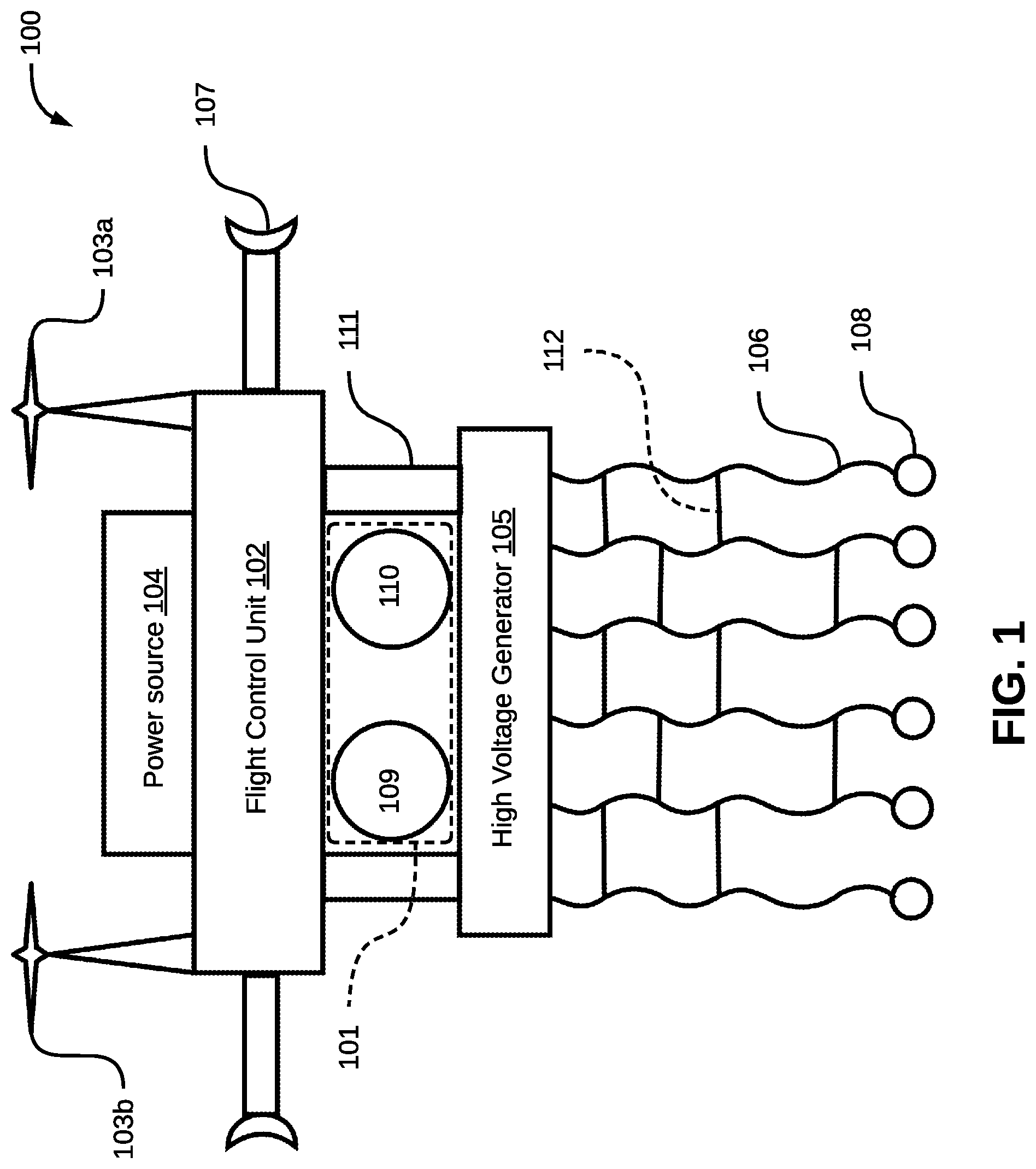 Patent US11779003 Figure 1 – System and method for managing an insect swarm using drones