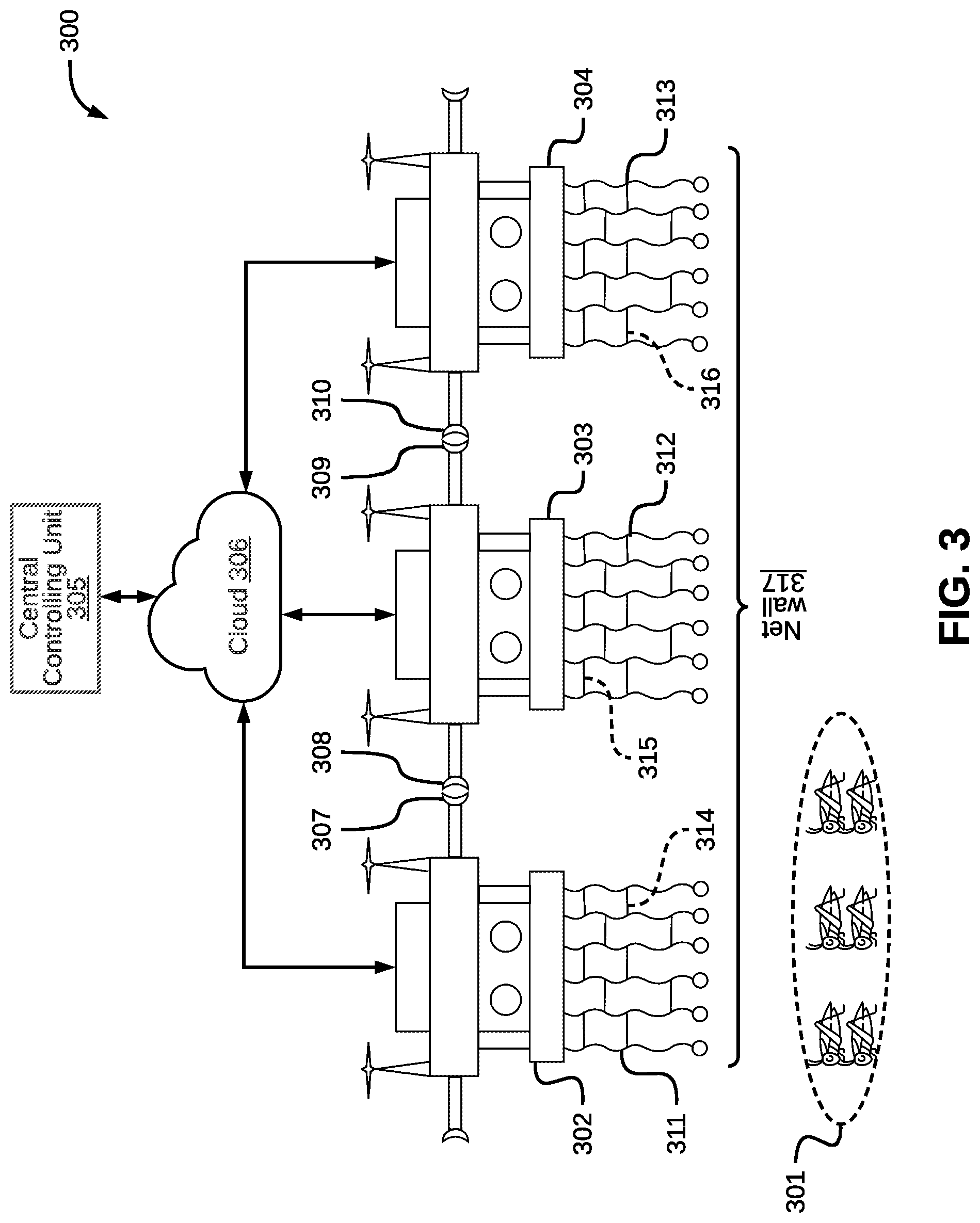 Patent US11779003 Figure 3 – System and method for managing an insect swarm using drones