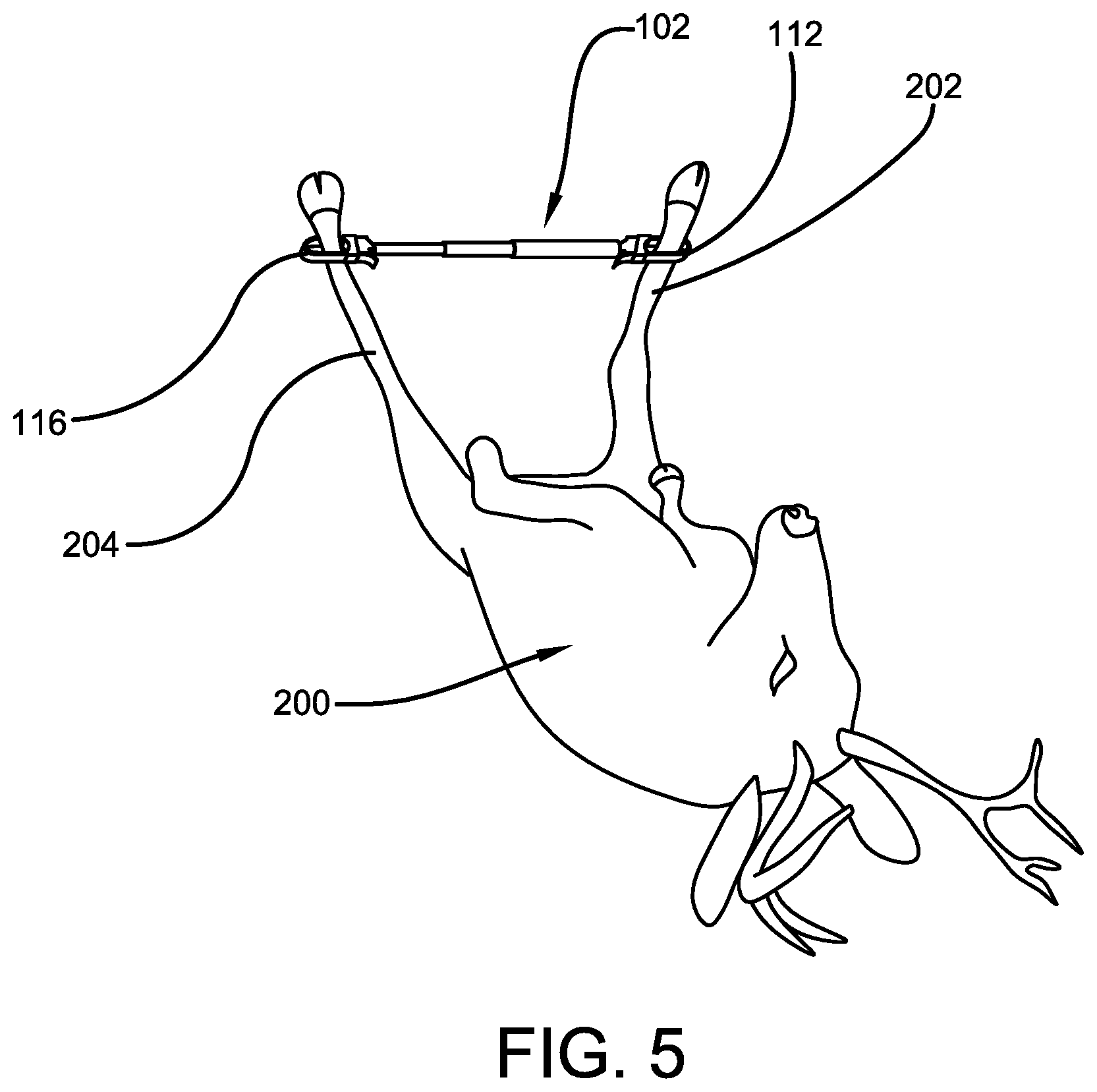 Patent US11779008 Figure 5 – Game animal field dressing device
