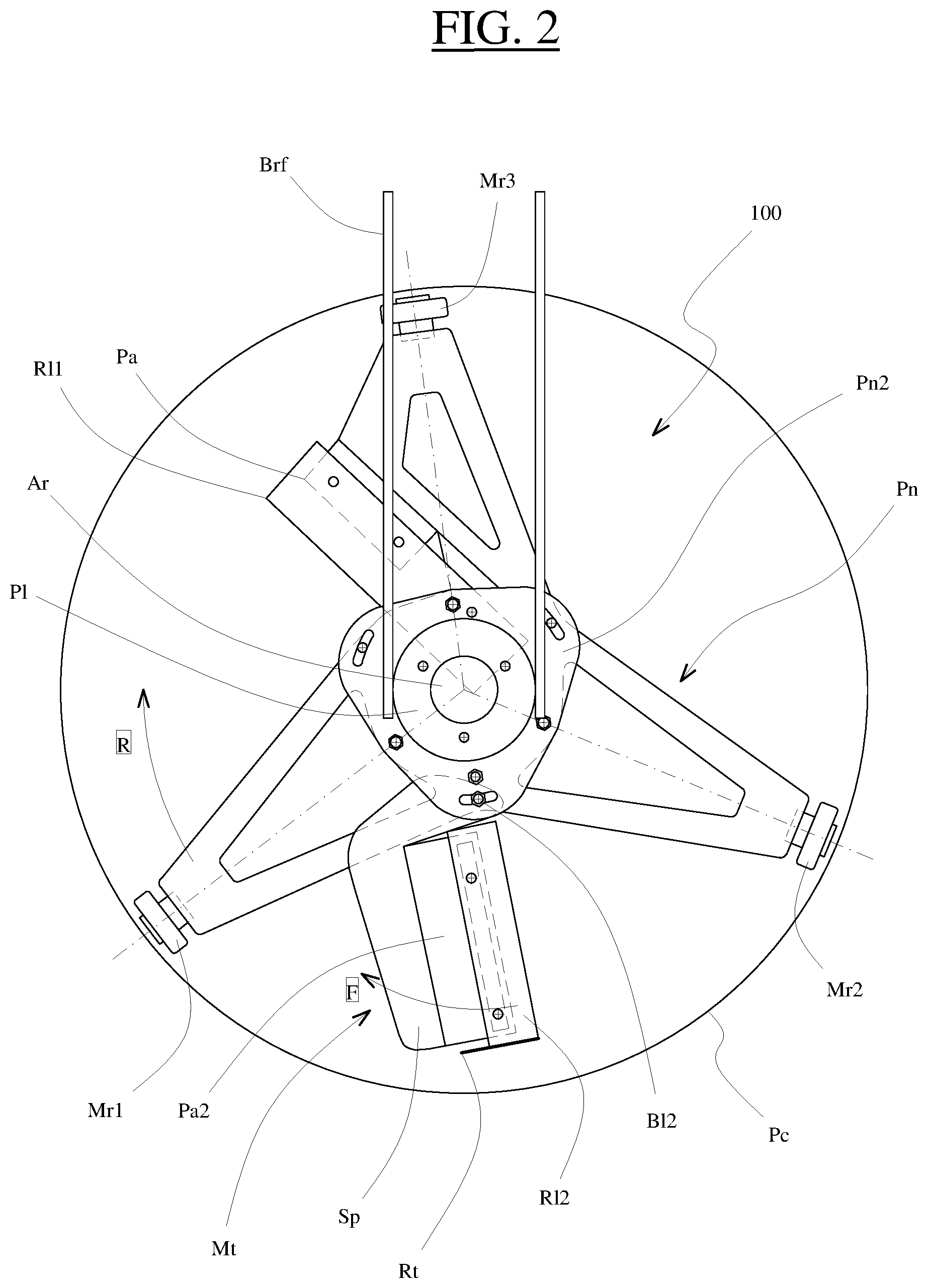 Patent US11779024 Figure 2 – Device for spreading runny batter on a hot plate