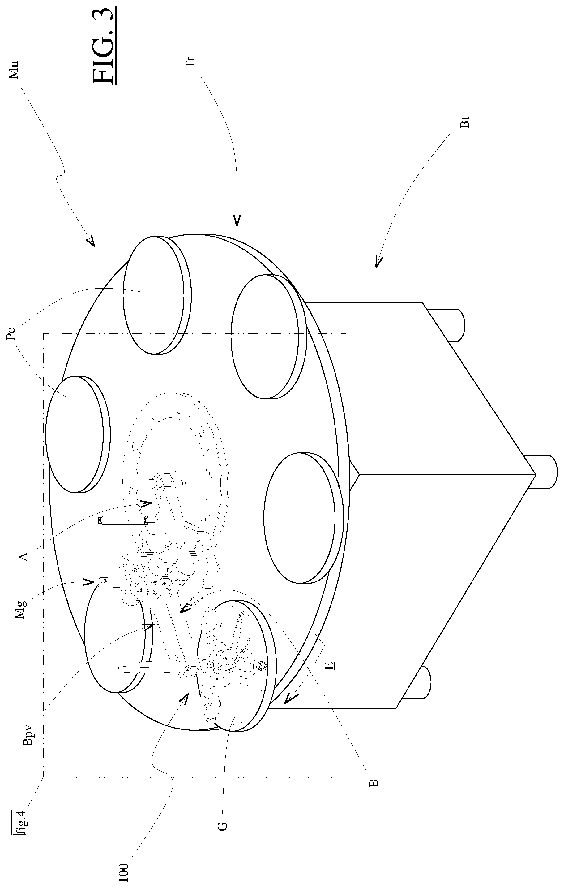 Patent US11779024 Figure 3 – Device for spreading runny batter on a hot plate