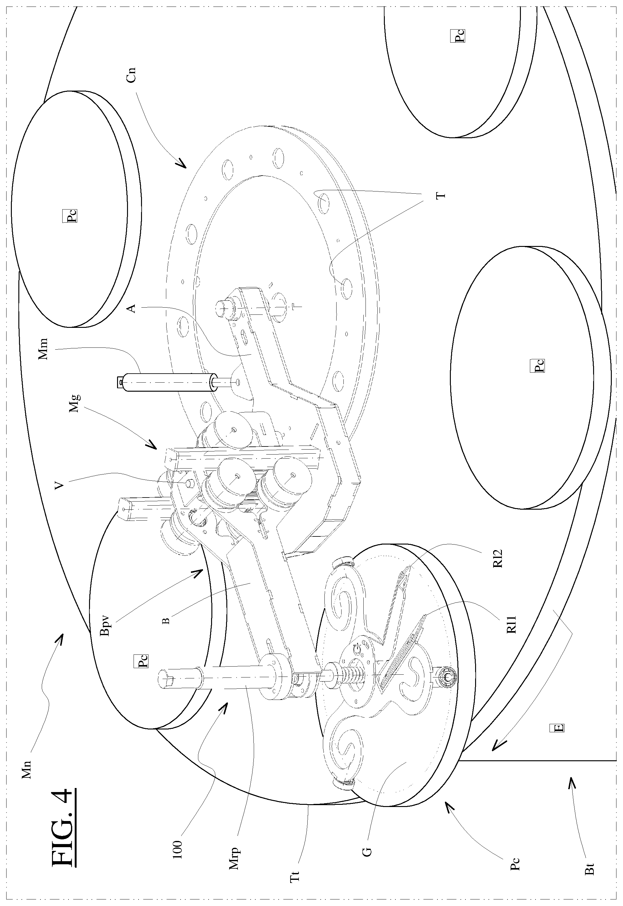 Patent US11779024 Figure 4 – Device for spreading runny batter on a hot plate