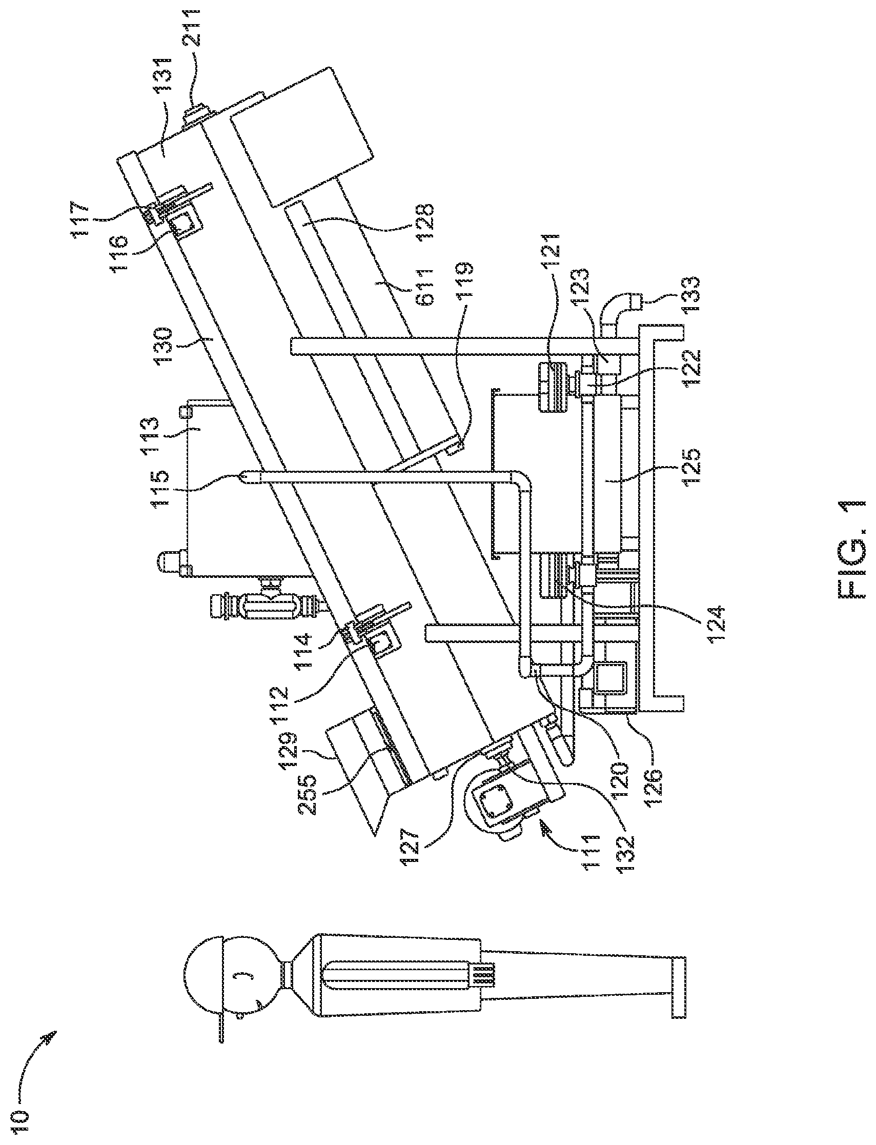 Patent US11779036 Figure 1 – Auger dip apparatus for applying antimicrobial solution