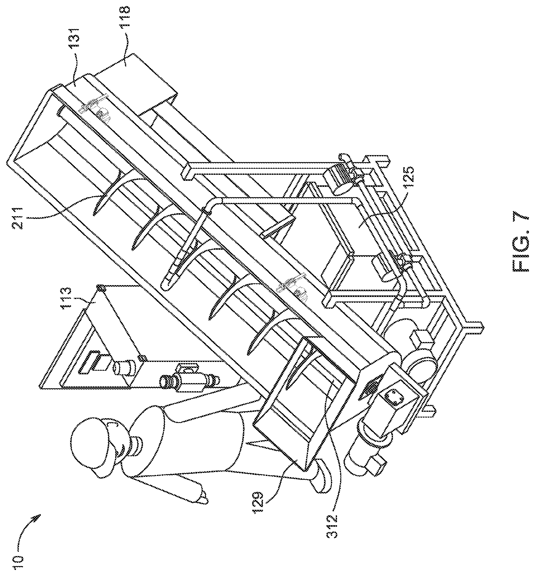 Patent US11779036 Figure 7 – Auger dip apparatus for applying antimicrobial solution