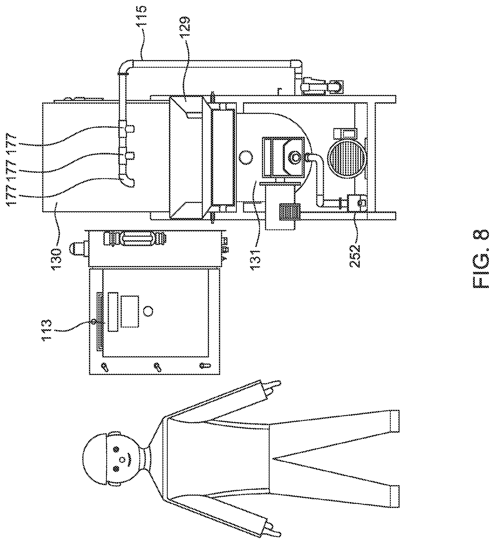 Patent US11779036 Figure 8 – Auger dip apparatus for applying antimicrobial solution