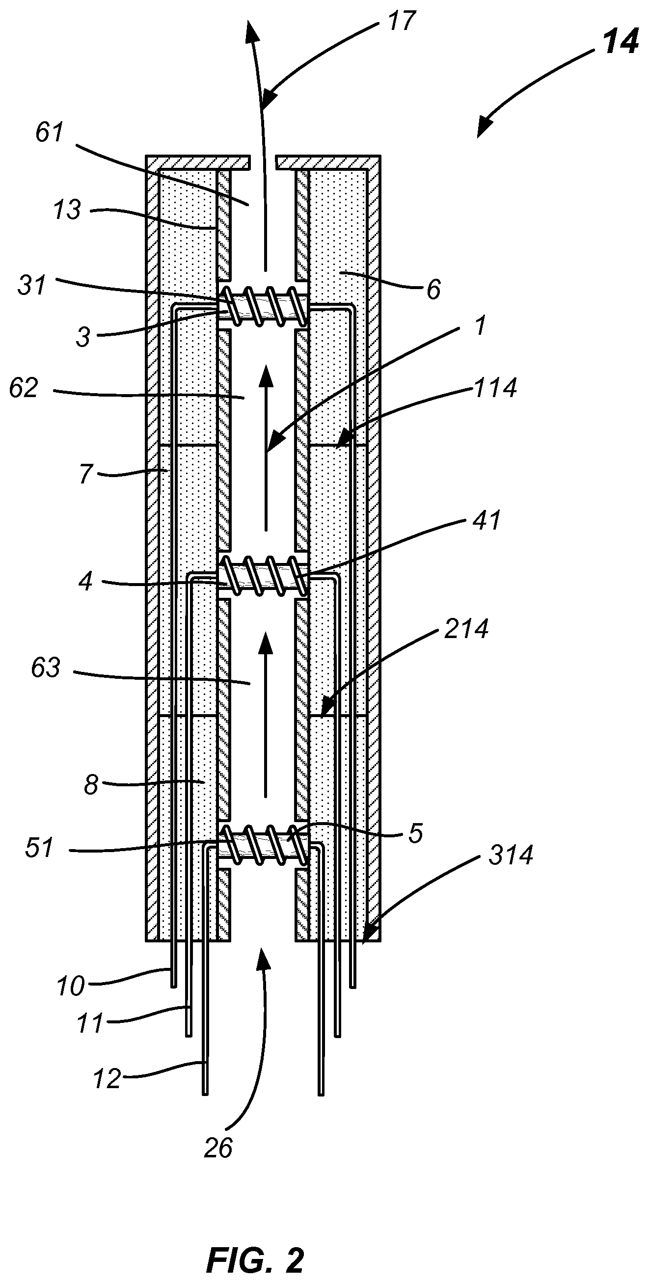 Patent US11779049 Figure 2 – Multiple heating elements with separate vaporizable materials in an electric vaporization device