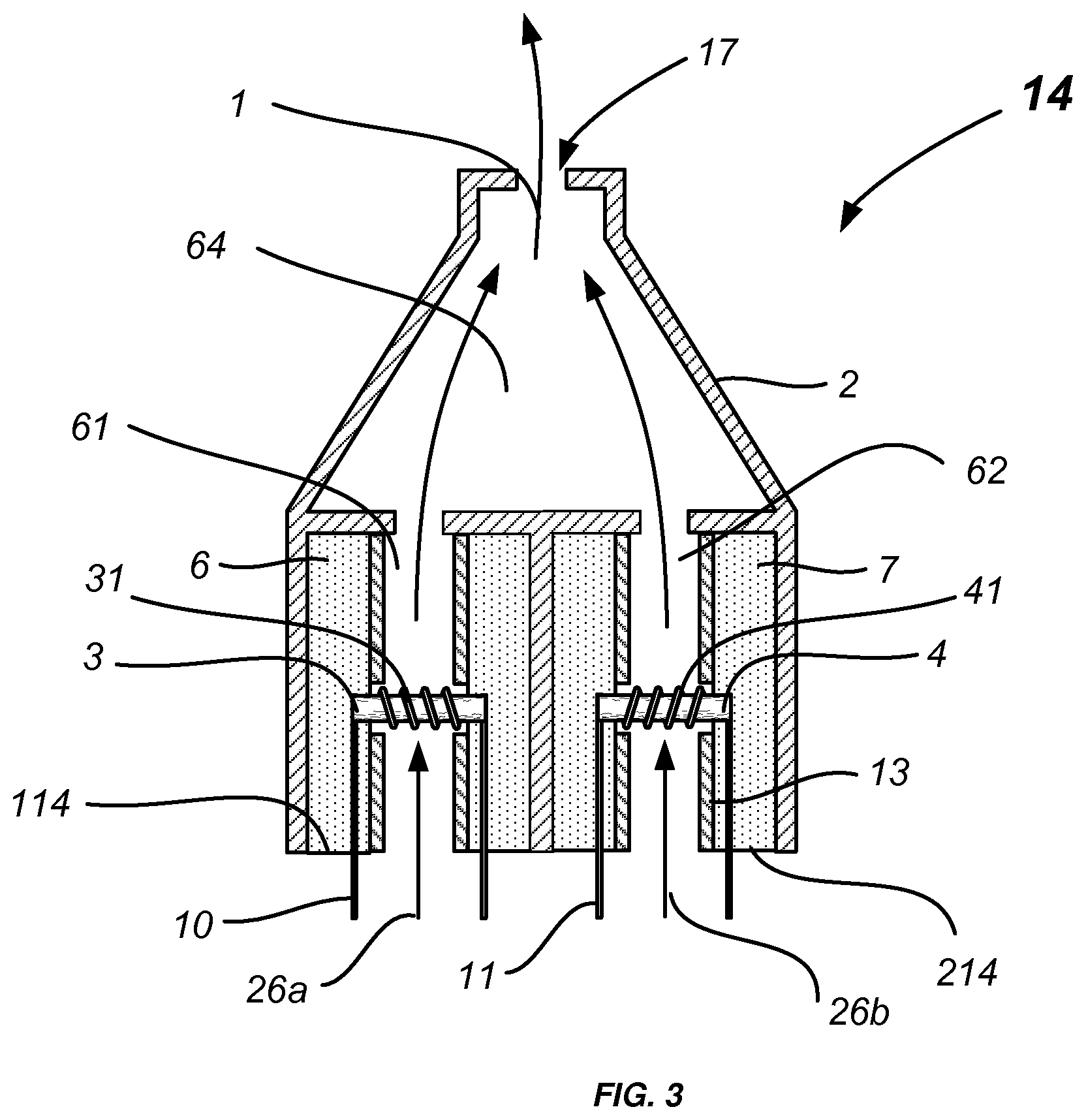 Patent US11779049 Figure 3 – Multiple heating elements with separate vaporizable materials in an electric vaporization device