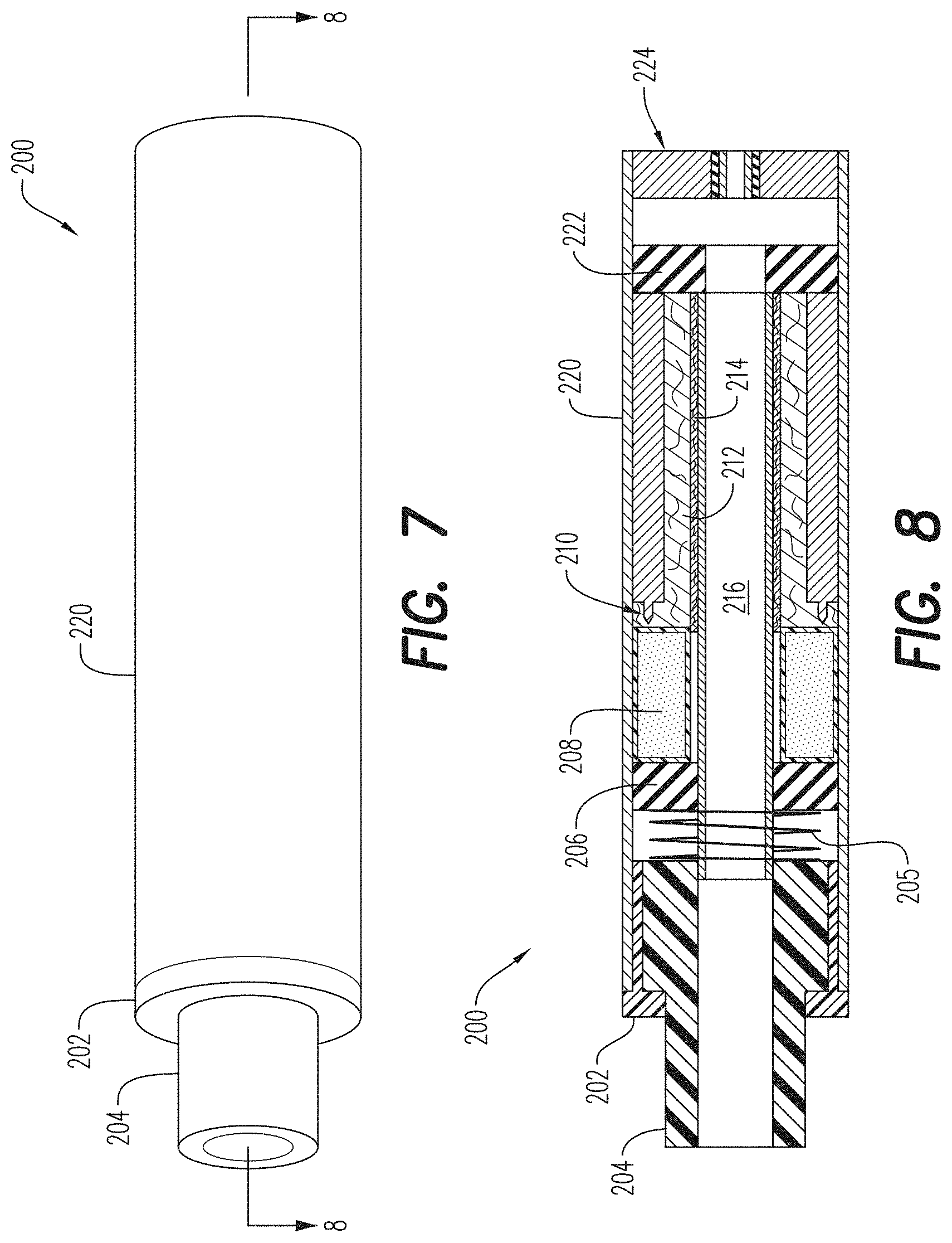 Patent US11779050 Figure 5 – E-vapor device including puncture device and sealed packet of pre-vapor formulation