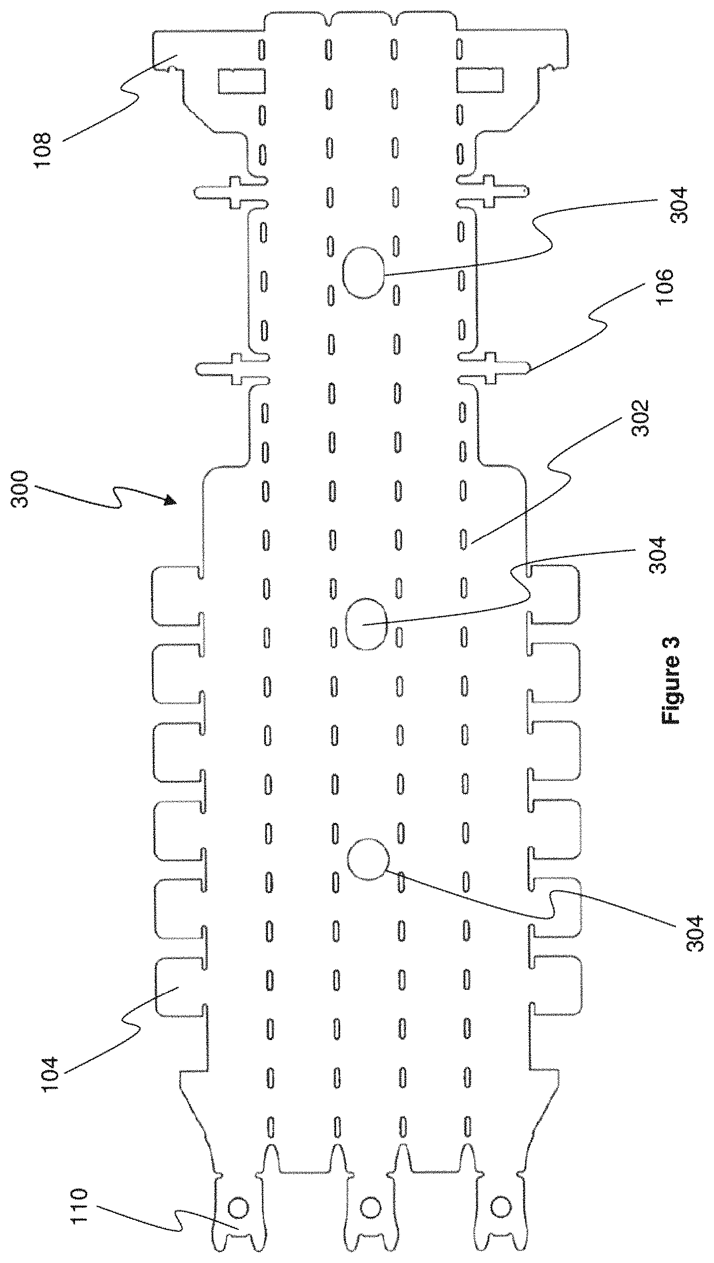 Patent US11779054 Figure 3 – Monolithic plane with electrical contacts and methods for manufacturing the same