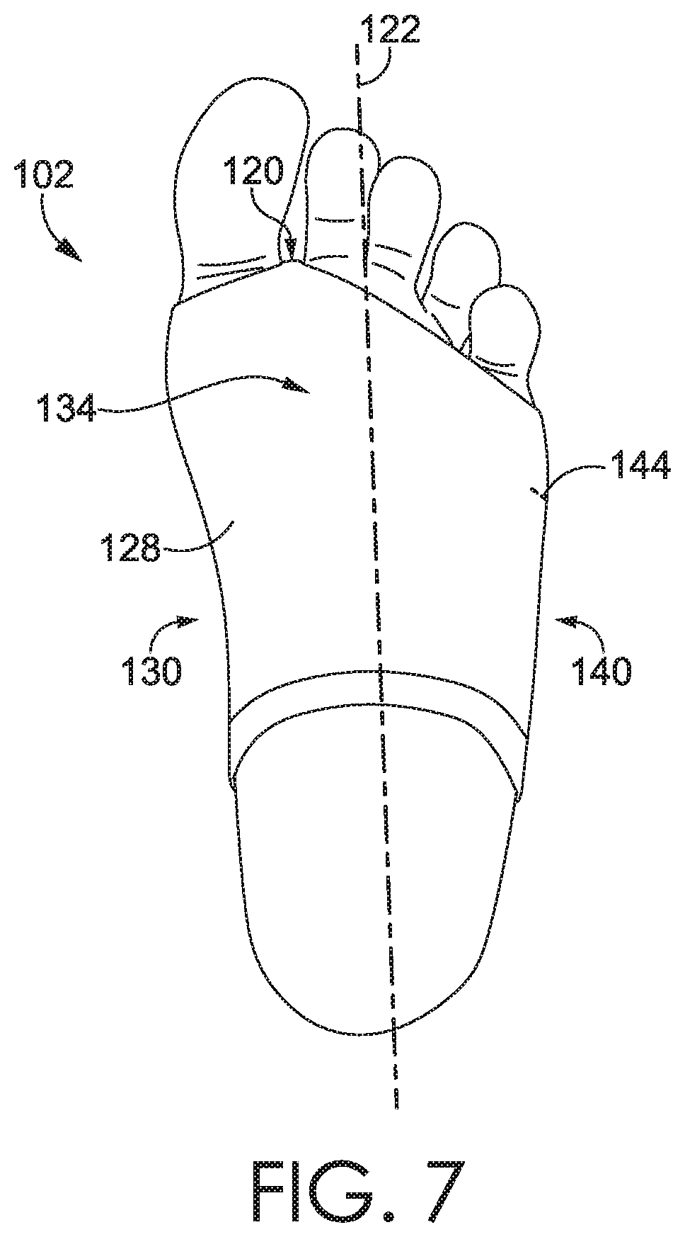 Patent US11779059 Figure 6 – Sock with toe anchor