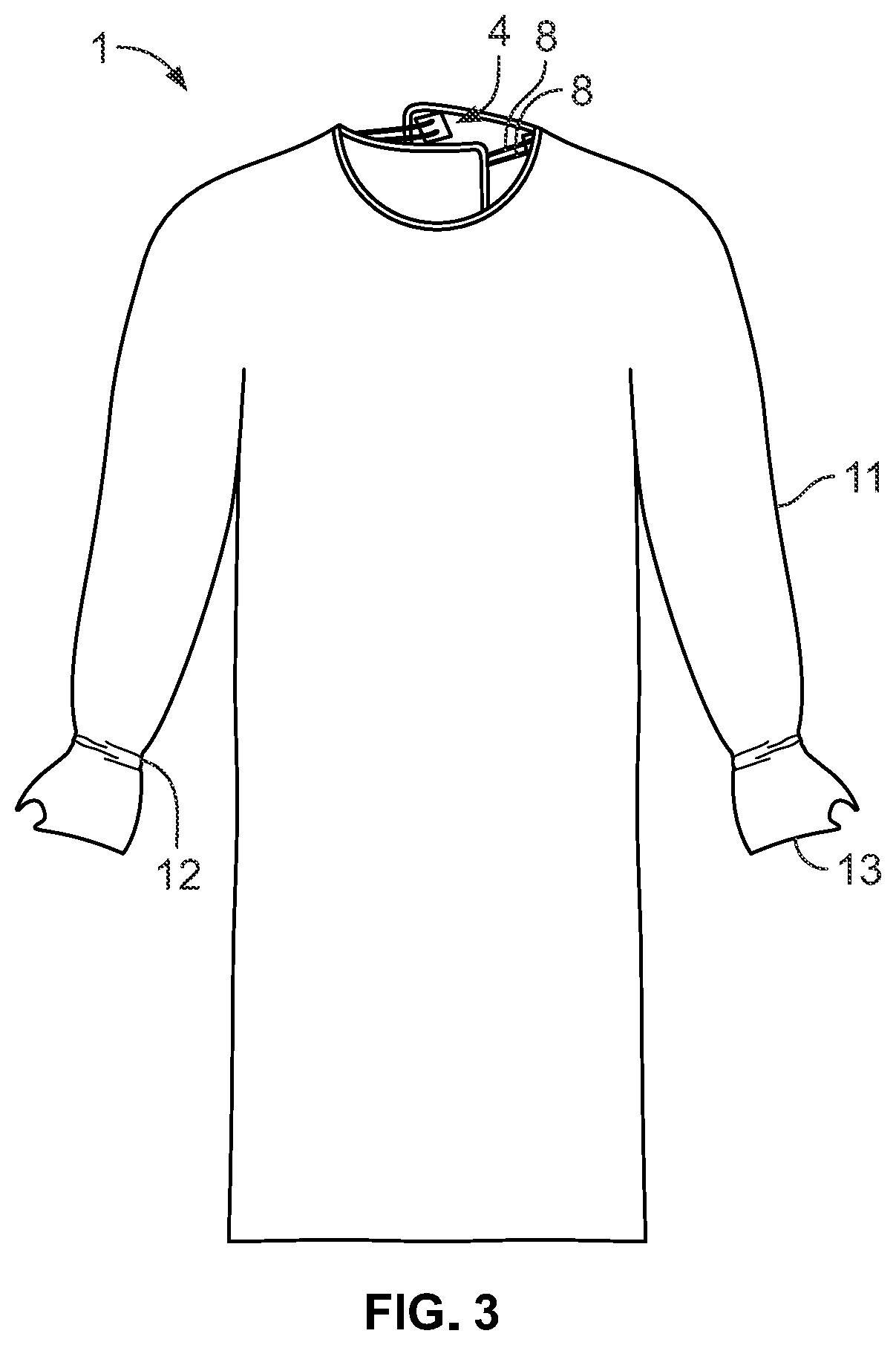 Patent US11779066 Figure 3 – Gown