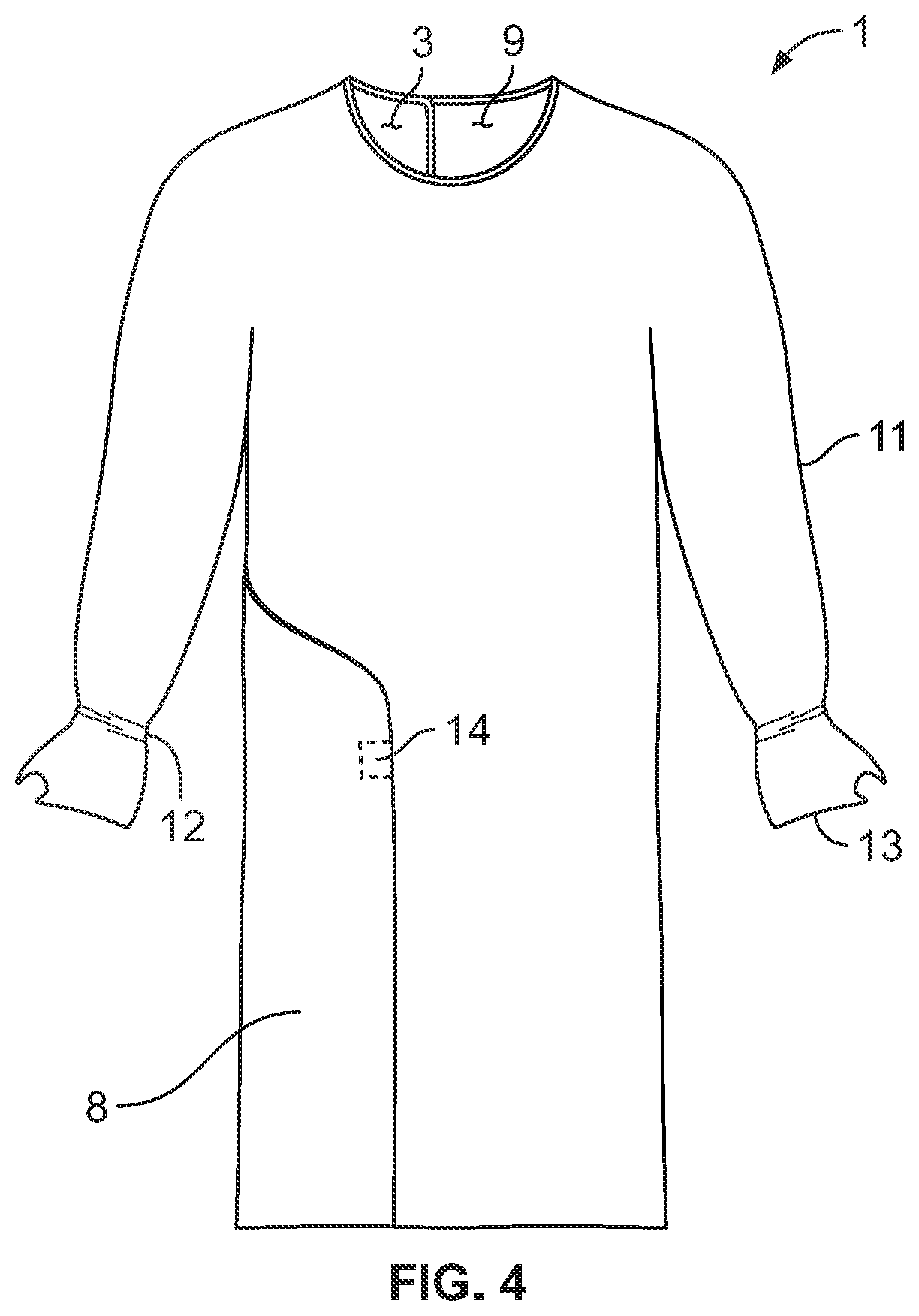 Patent US11779066 Figure 4 – Gown