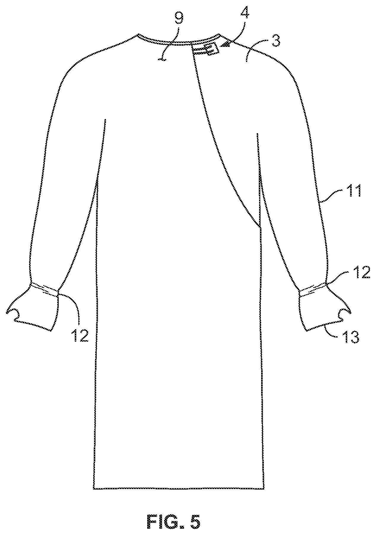Patent US11779066 Figure 5 – Gown
