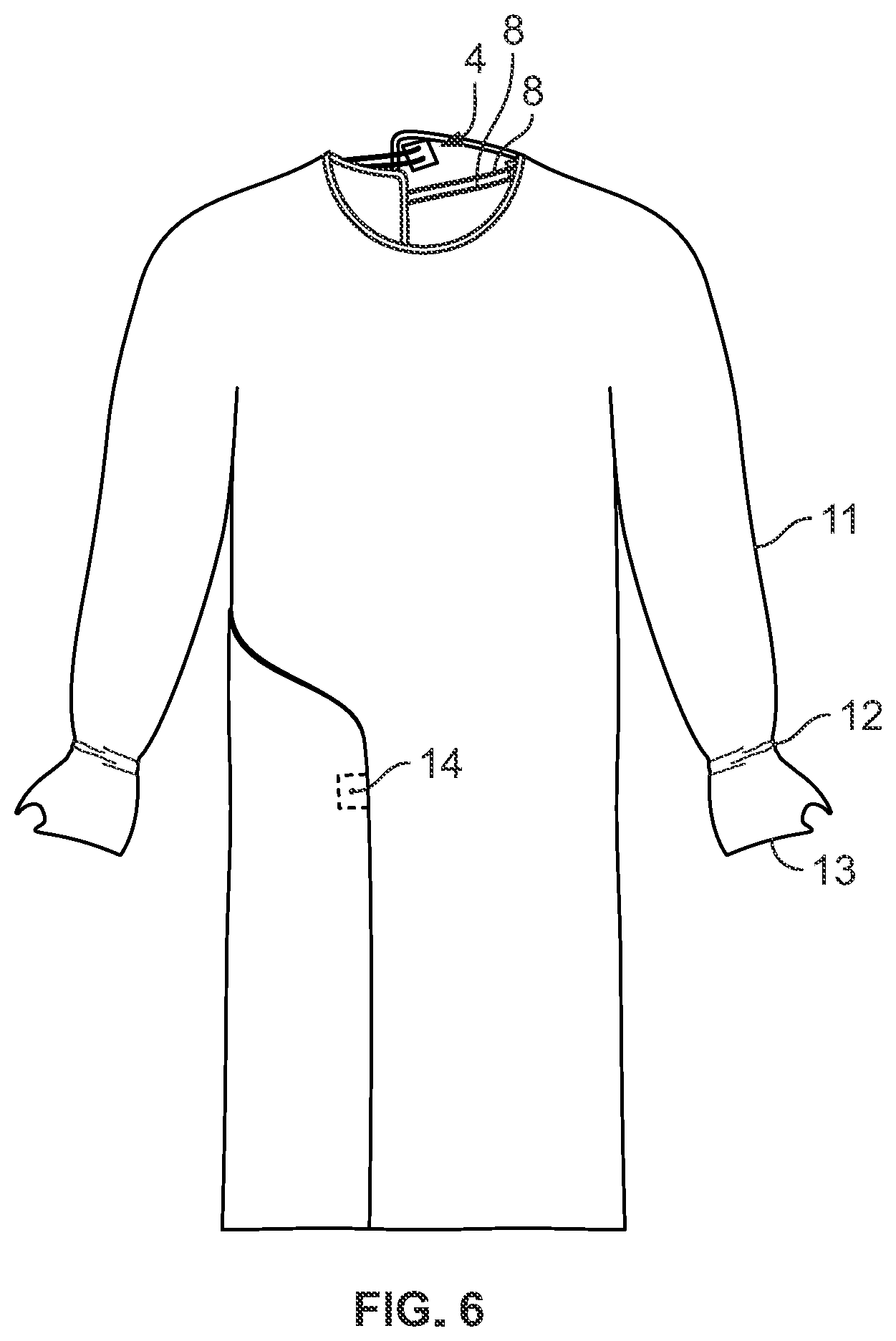 Patent US11779066 Figure 6 – Gown