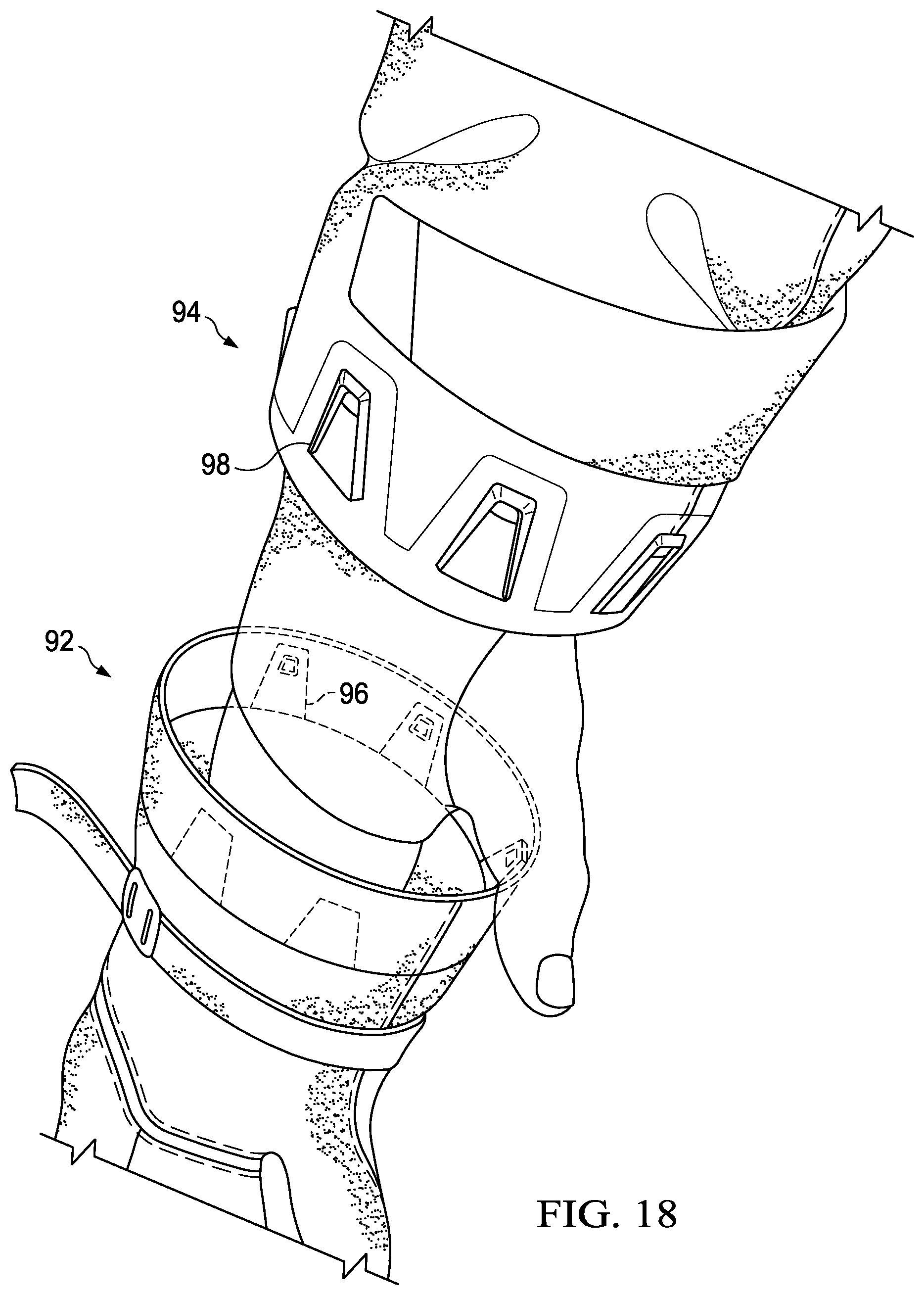 Patent US11779068 Figure 12 – System and method for connecting garments and related articles