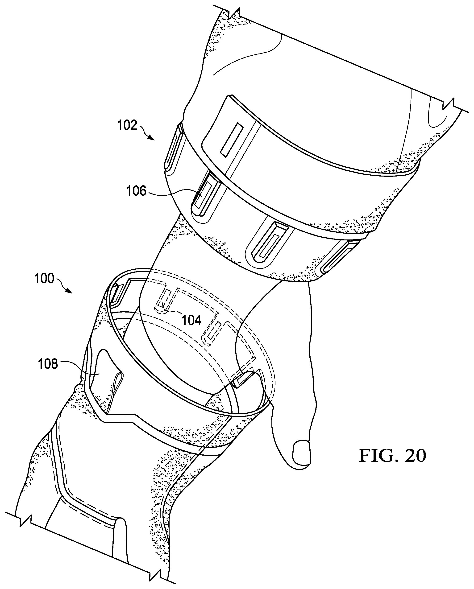 Patent US11779068 Figure 14 – System and method for connecting garments and related articles
