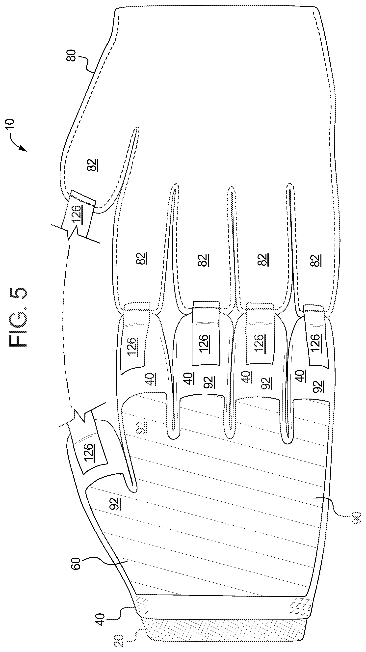 Patent US11779069 Figure 4 – Glove thermal protection system