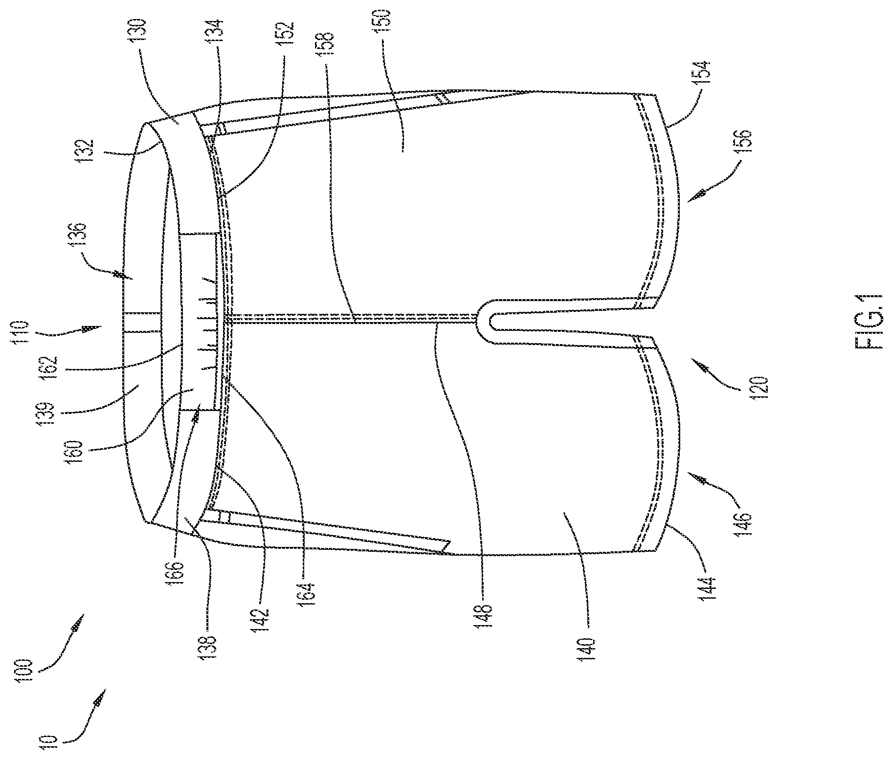 Patent US11779070 Figure 1 – Garment with waistband pocket
