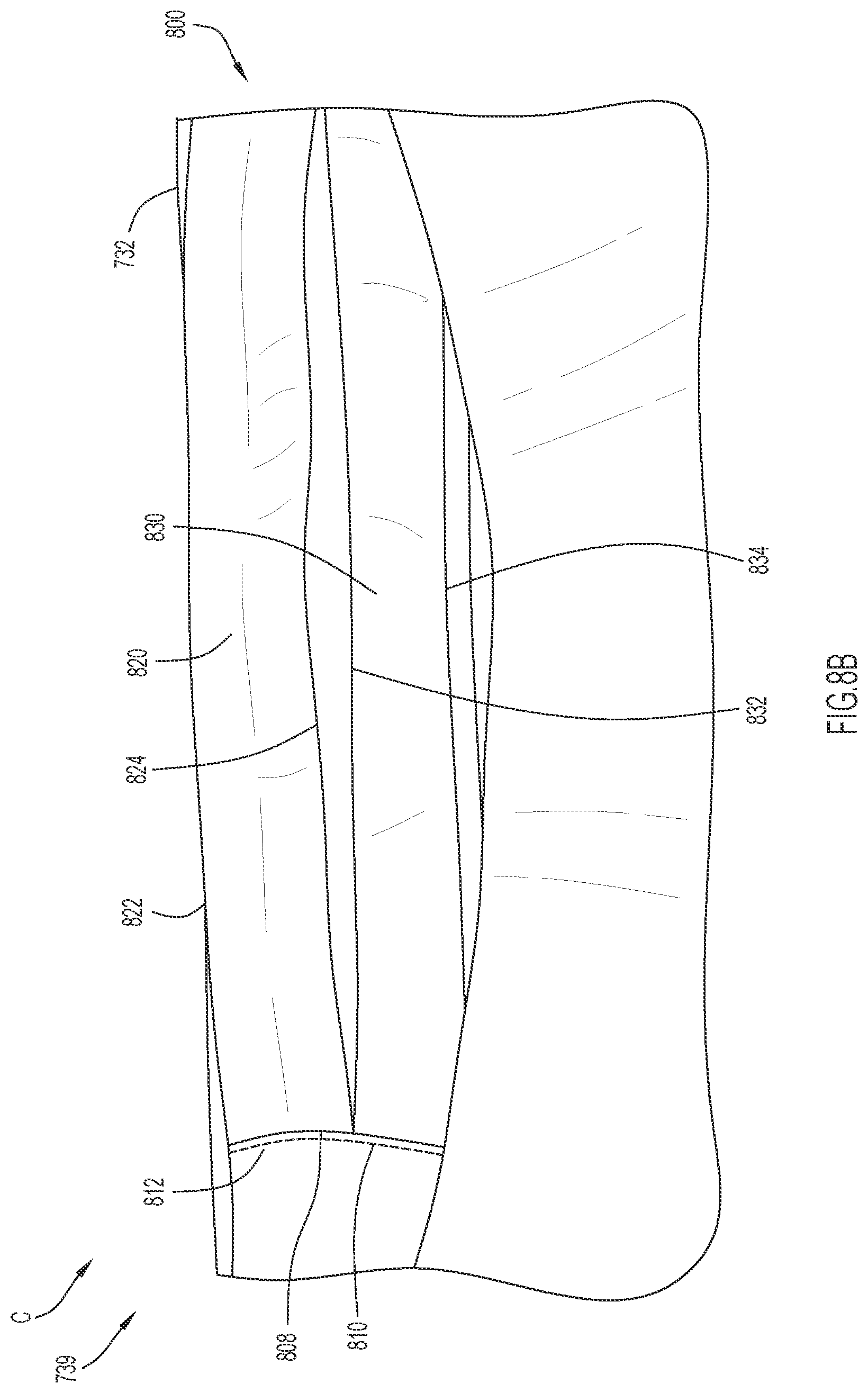 Patent US11779070 Figure 11 – Garment with waistband pocket