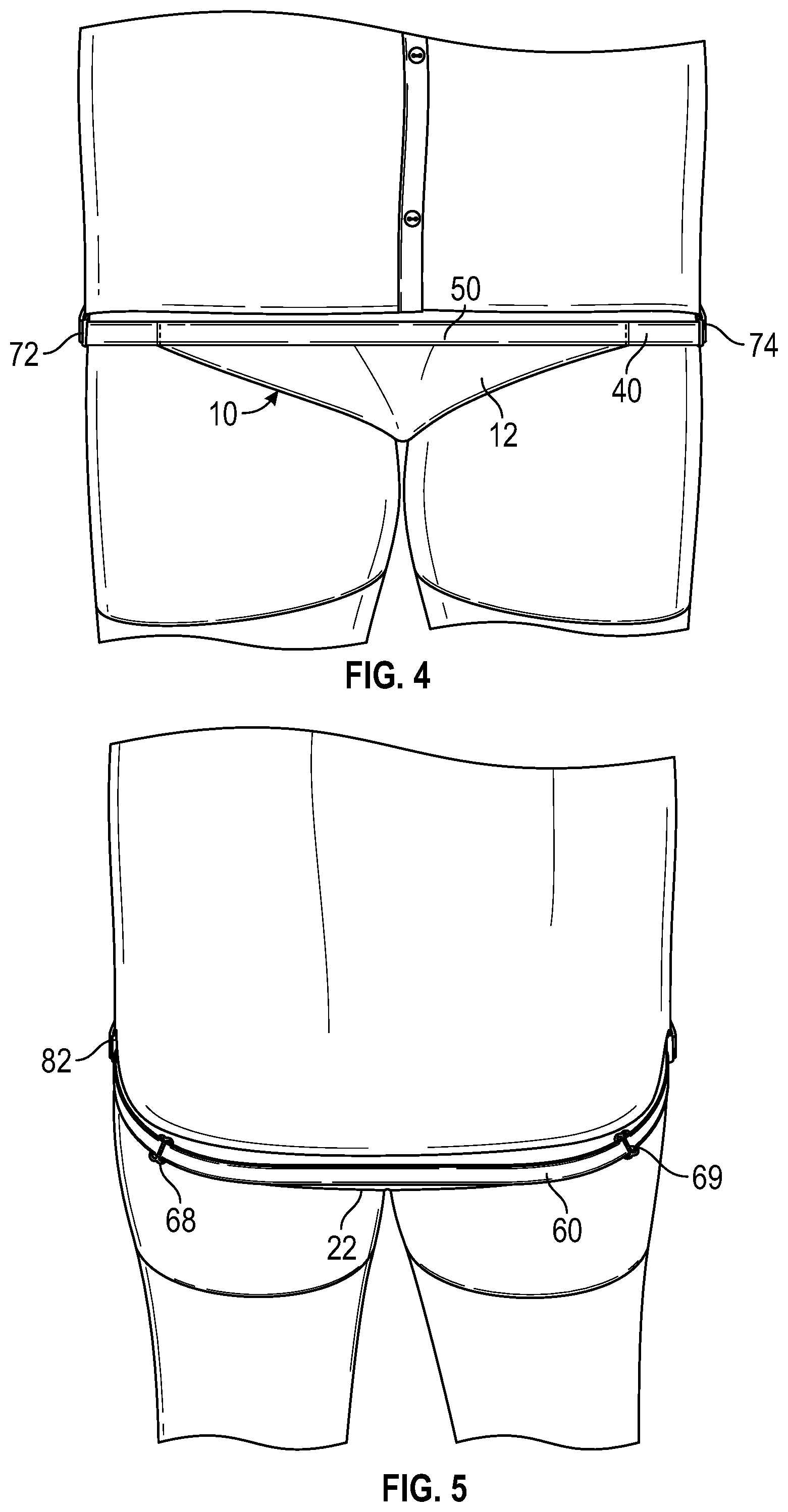 Patent US11779072 Figure 3 – Undergarment with modular connecting system