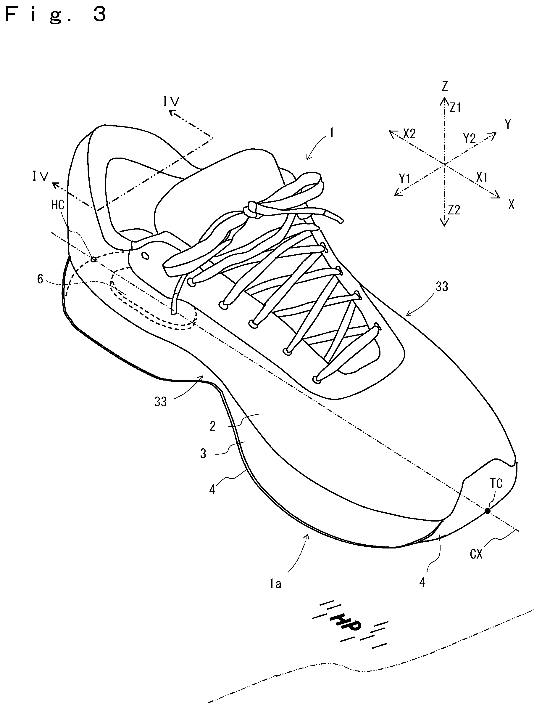 Patent US11779076 Figure 3 – Cushion and shoe