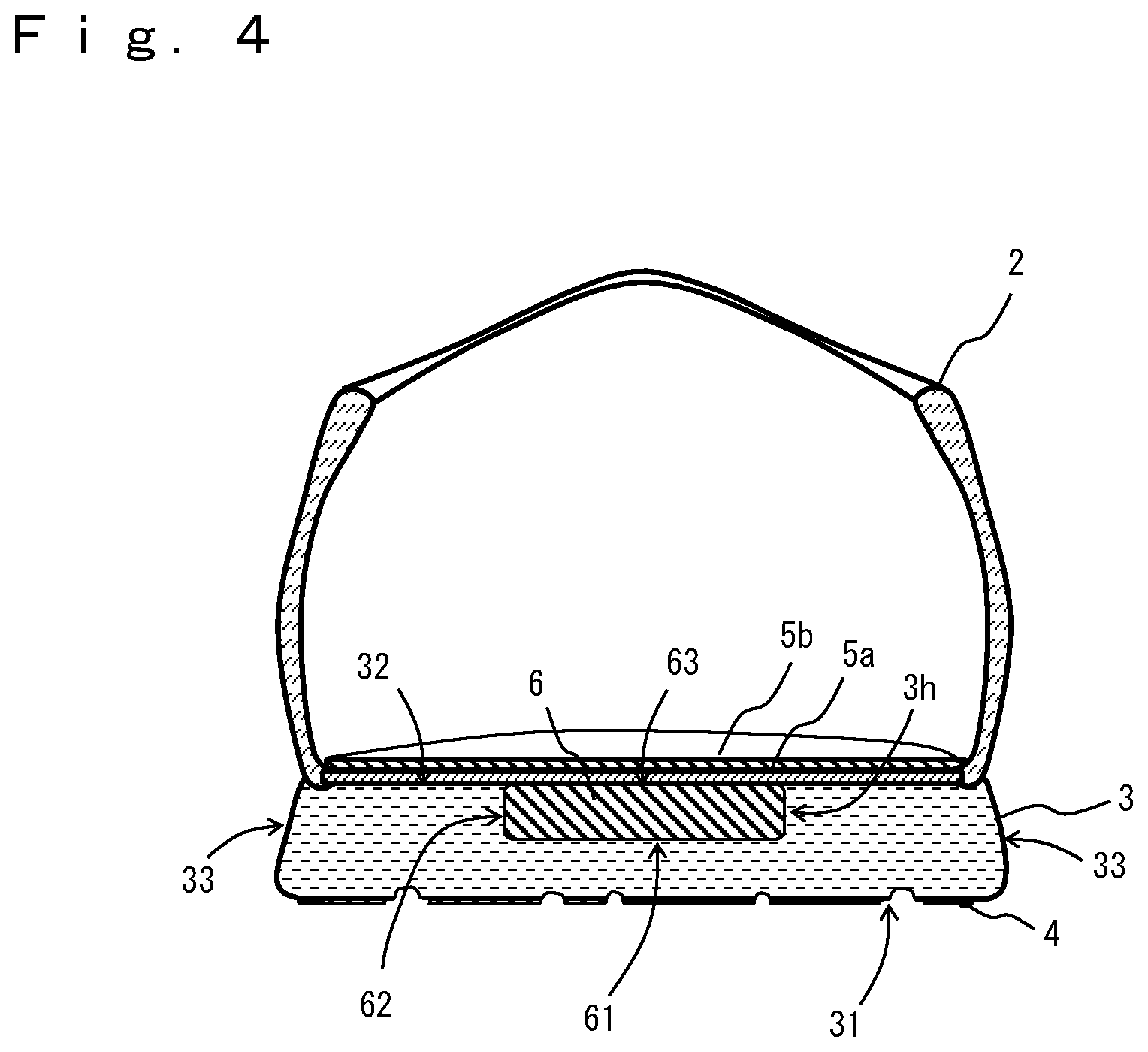 Patent US11779076 Figure 4 – Cushion and shoe