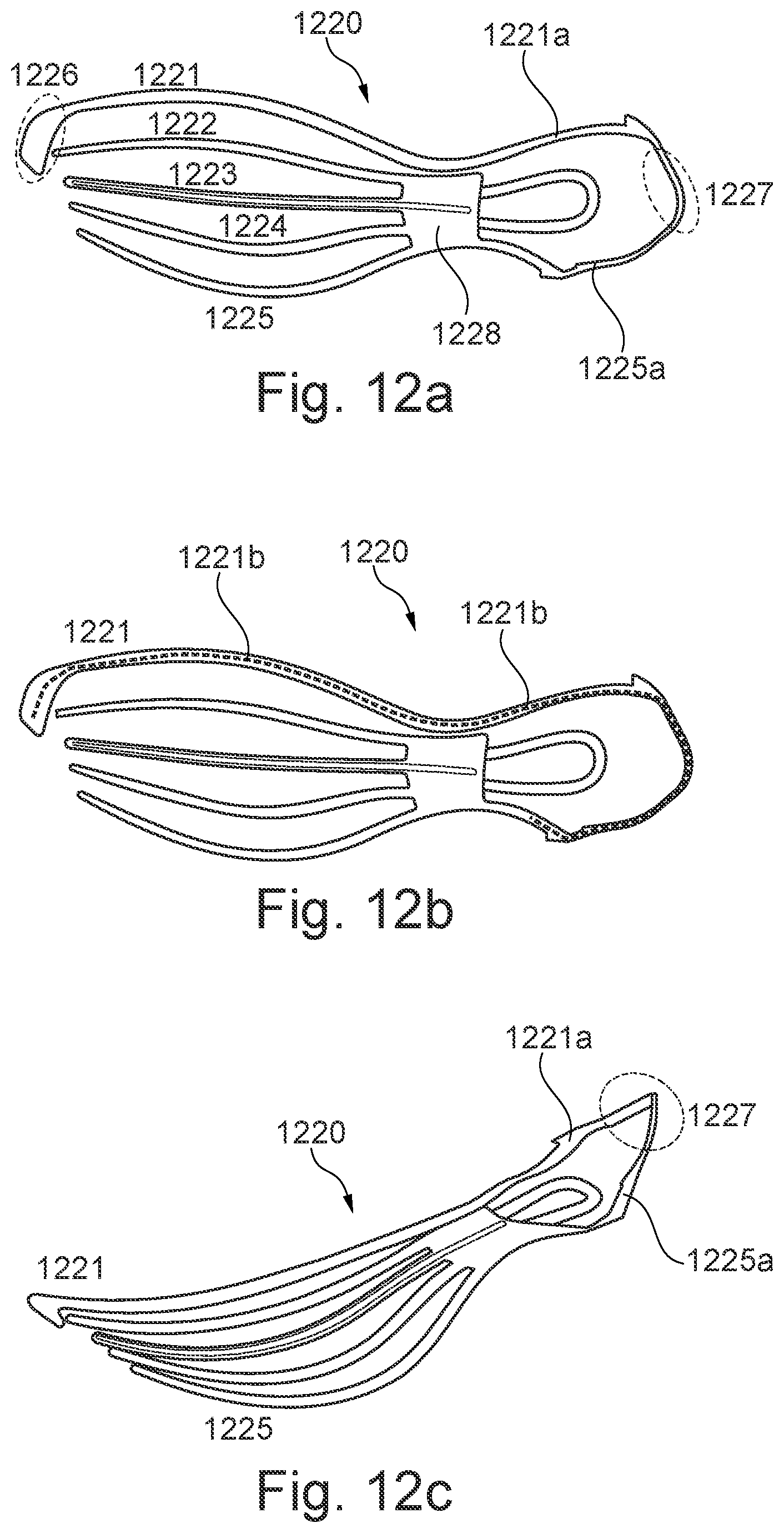 Patent US11779077 Figure 20 – Sole comprising individually deflectable reinforcing members, shoe with such a sole, and method for the manufacture of such items