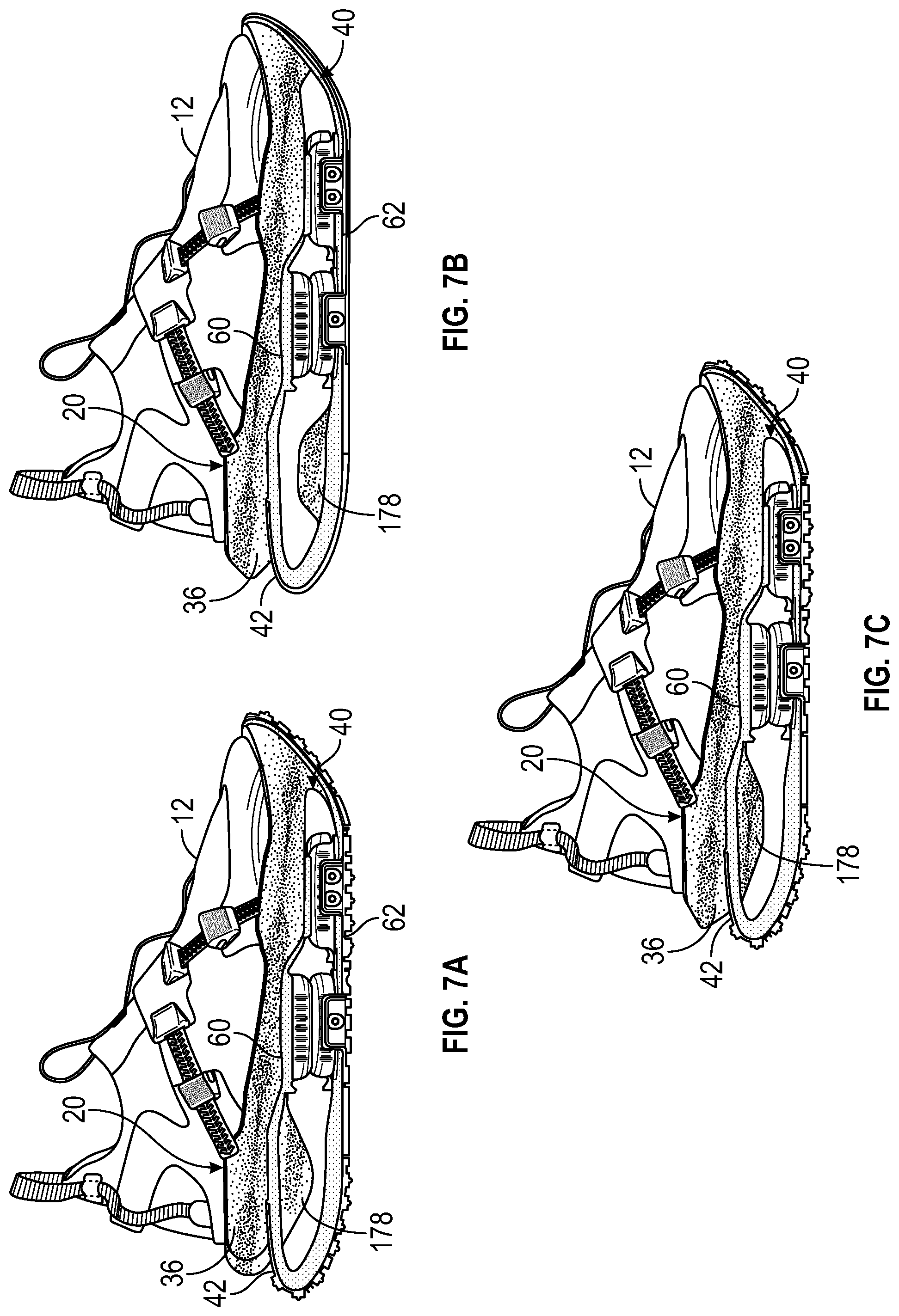 Patent US11779078 Figure 6 – Article of footwear with zonal cushioning system