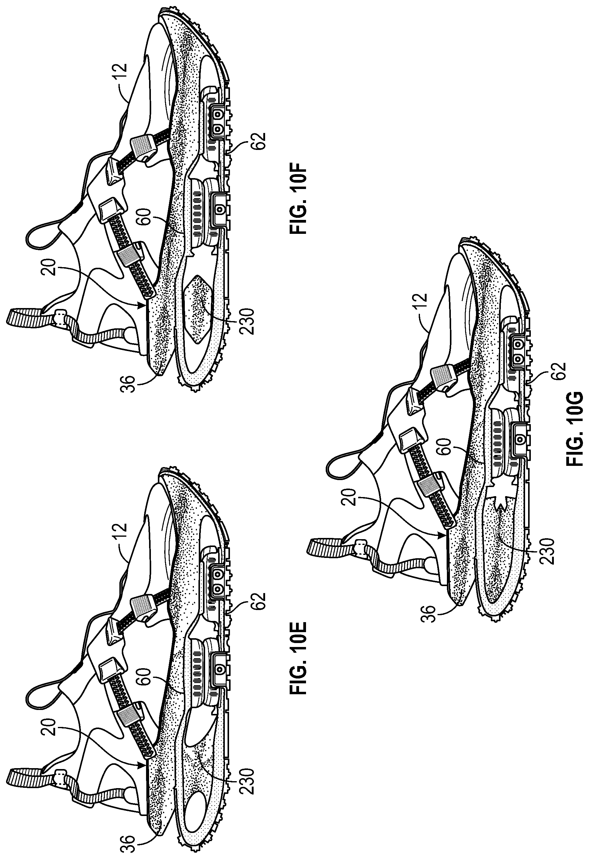 Patent US11779078 Figure 11 – Article of footwear with zonal cushioning system