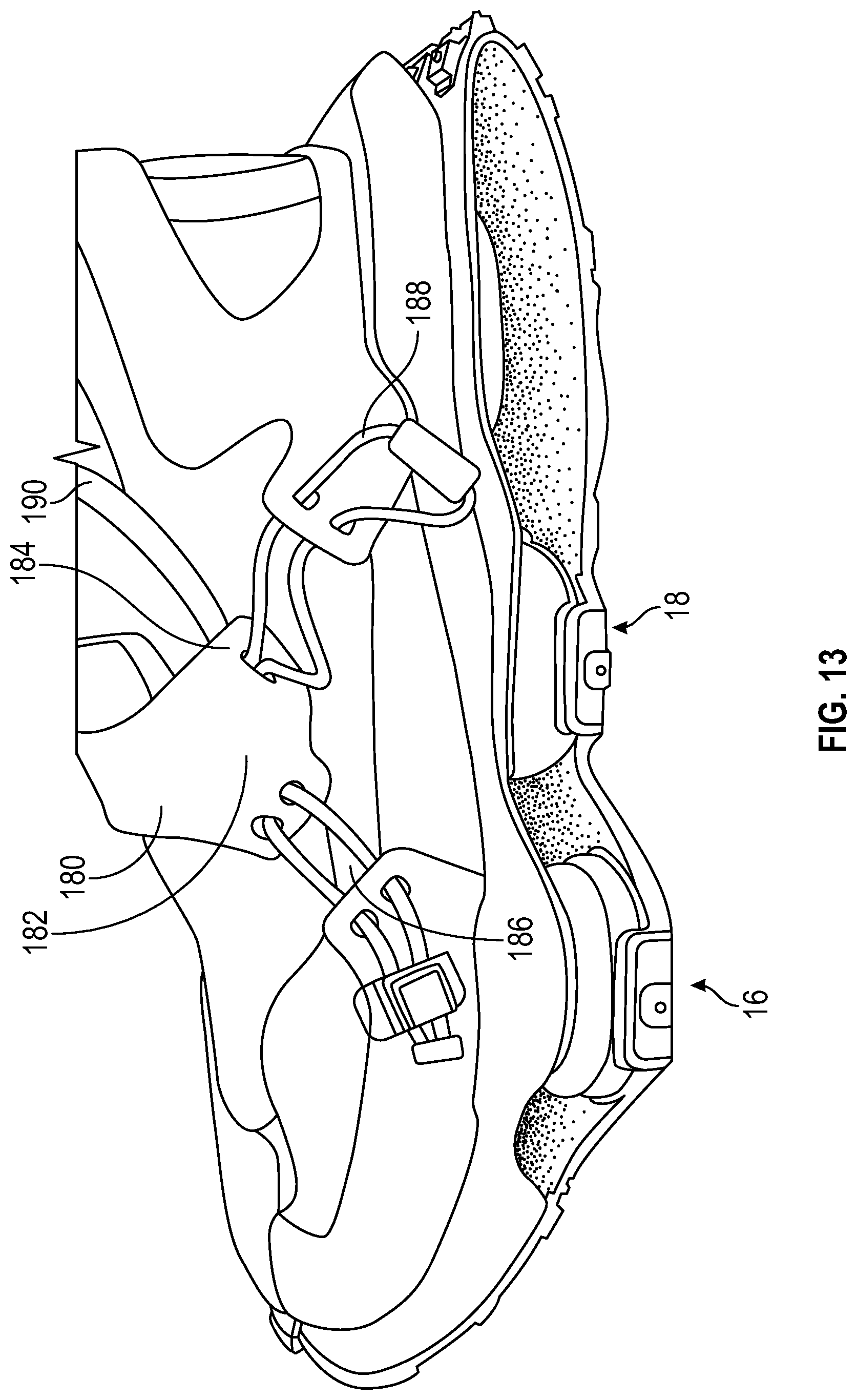 Patent US11779078 Figure 14 – Article of footwear with zonal cushioning system