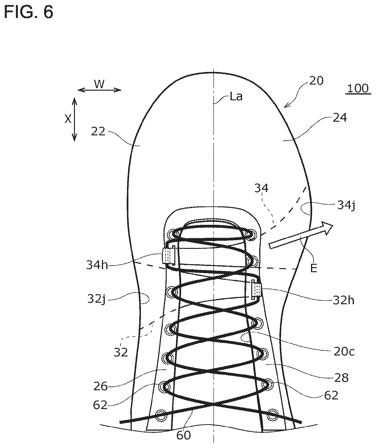 Patent US11779081 Figure 6 – Shoe