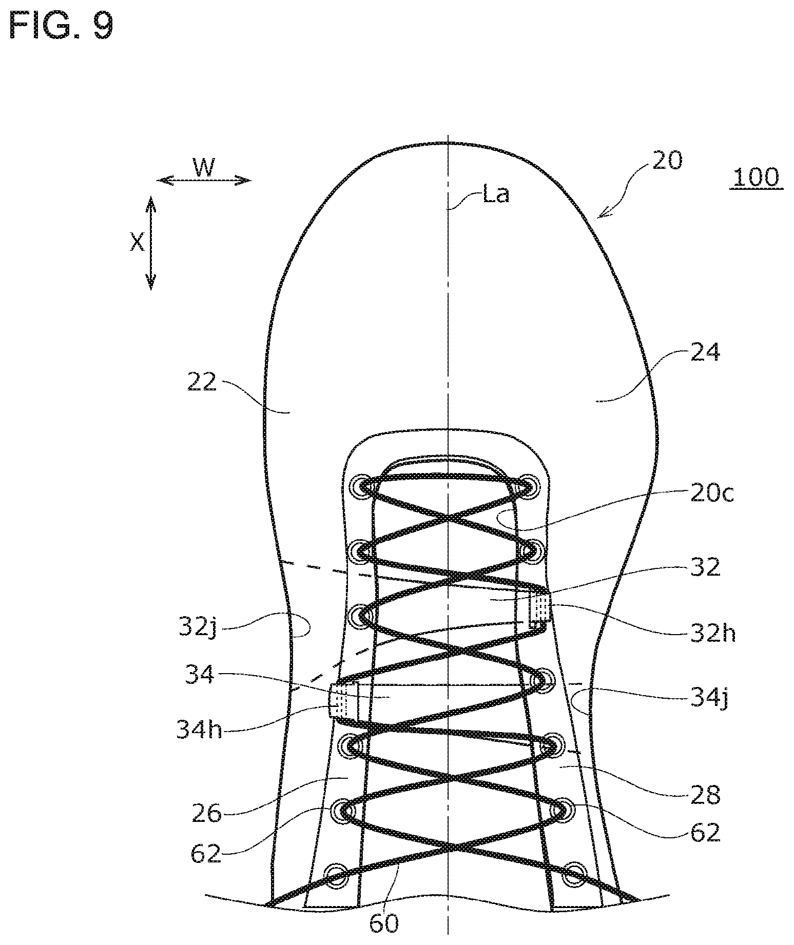 Patent US11779081 Figure 9 – Shoe