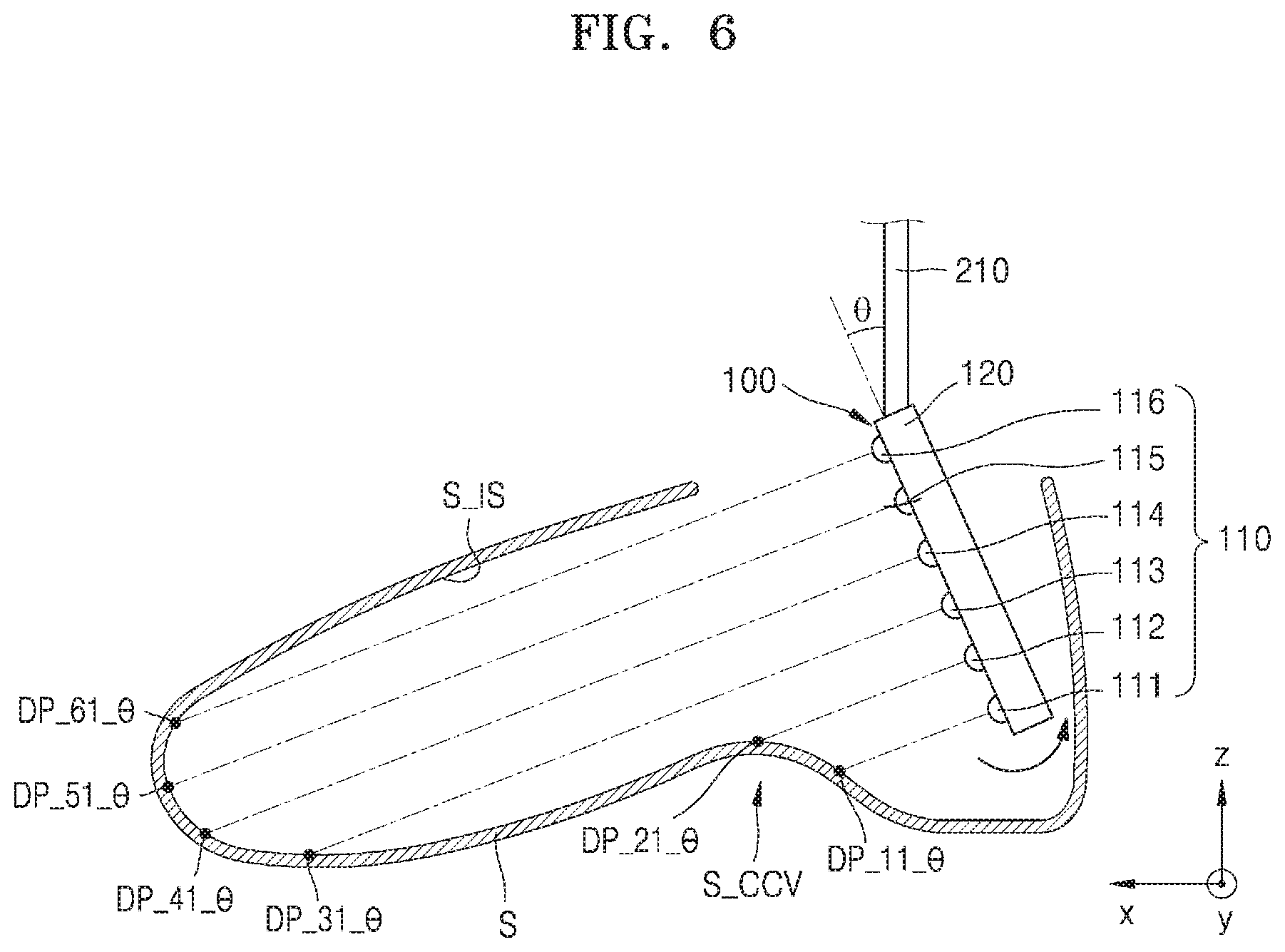 Patent US11779085 Figure 6 – Device for measuring inner size of shoe