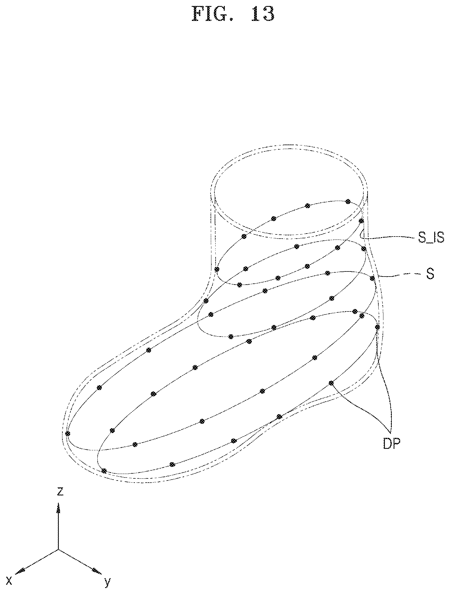 Patent US11779085 Figure 13 – Device for measuring inner size of shoe