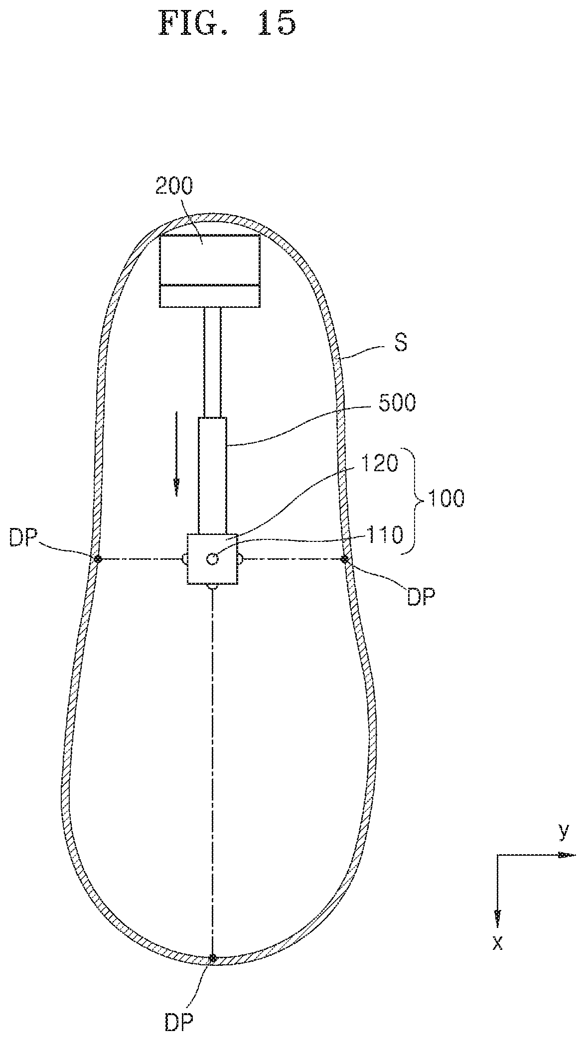 Patent US11779085 Figure 15 – Device for measuring inner size of shoe
