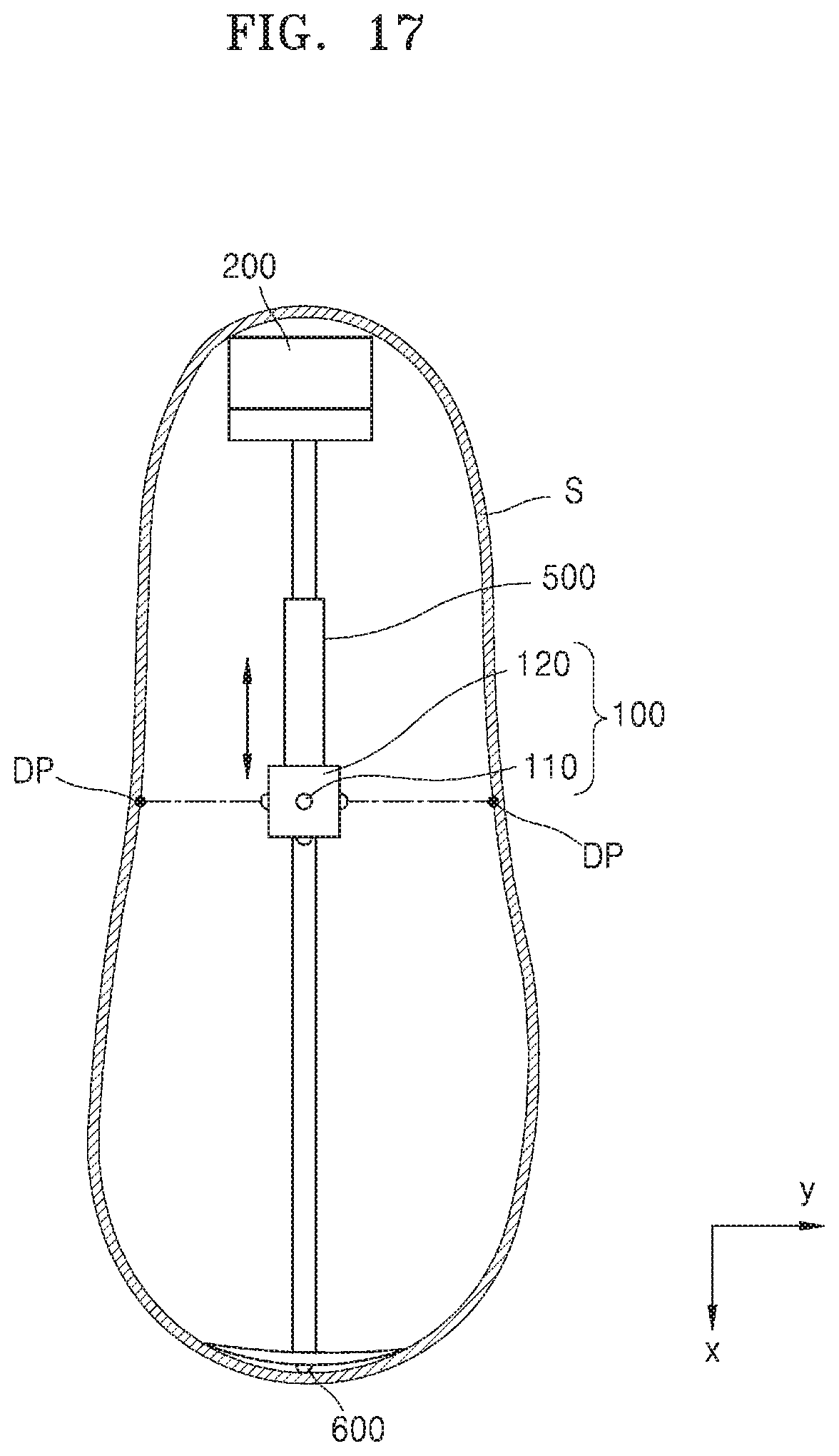 Patent US11779085 Figure 17 – Device for measuring inner size of shoe