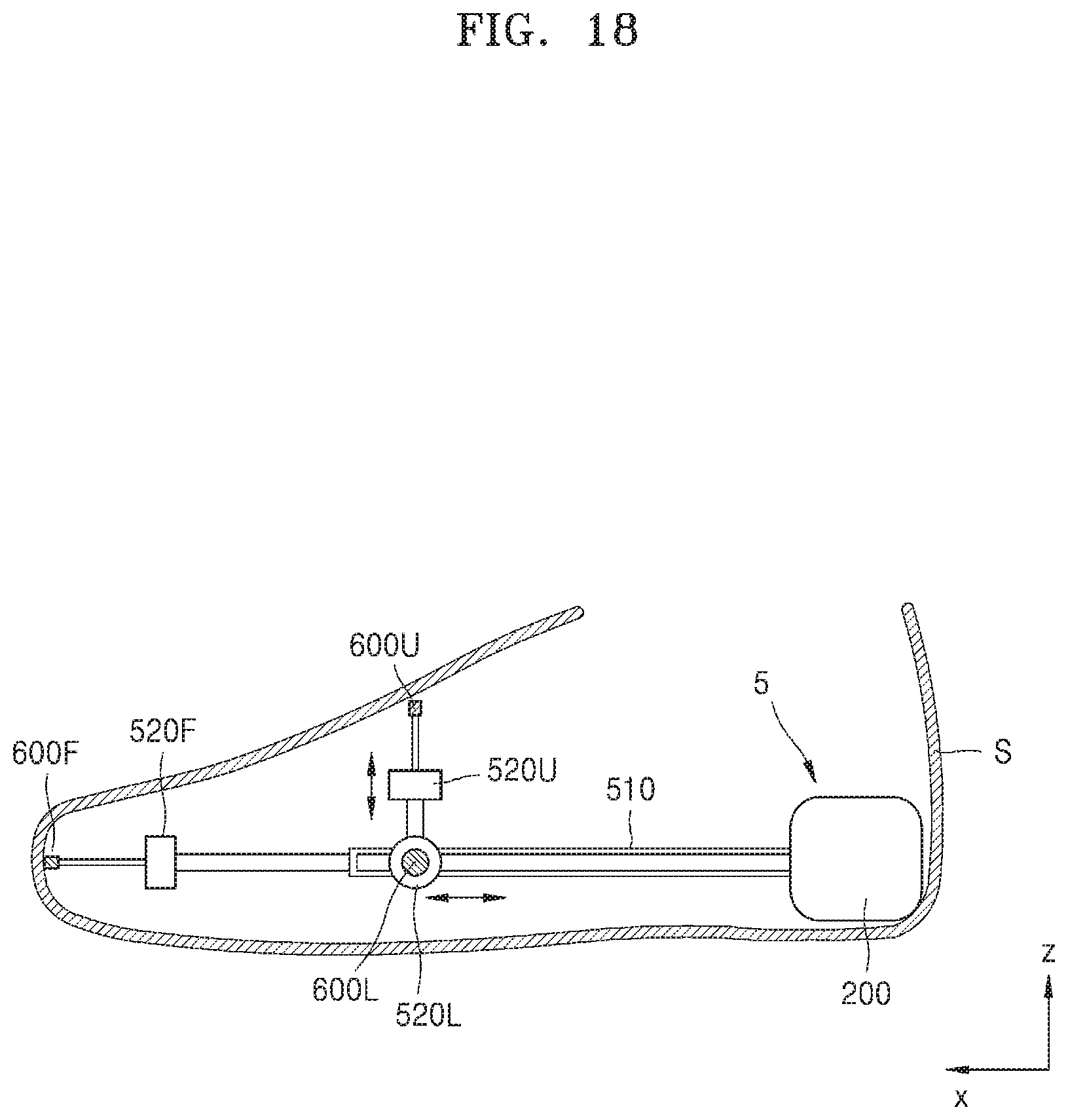 Patent US11779085 Figure 18 – Device for measuring inner size of shoe