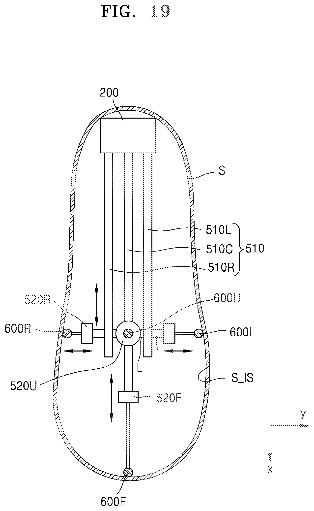 Patent US11779085 Figure 19 – Device for measuring inner size of shoe