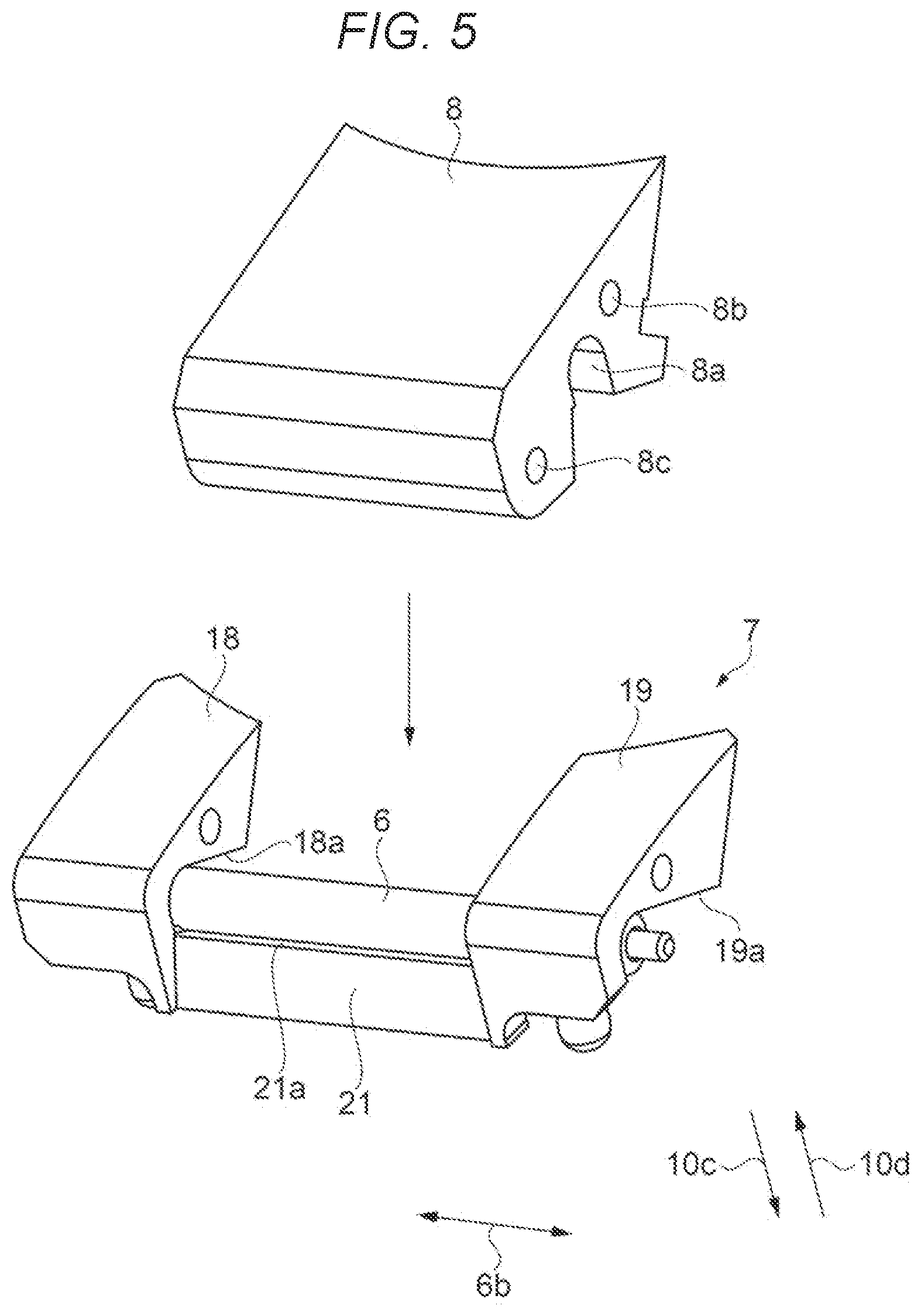 Patent US11779087 Figure 5 – Band and timepiece