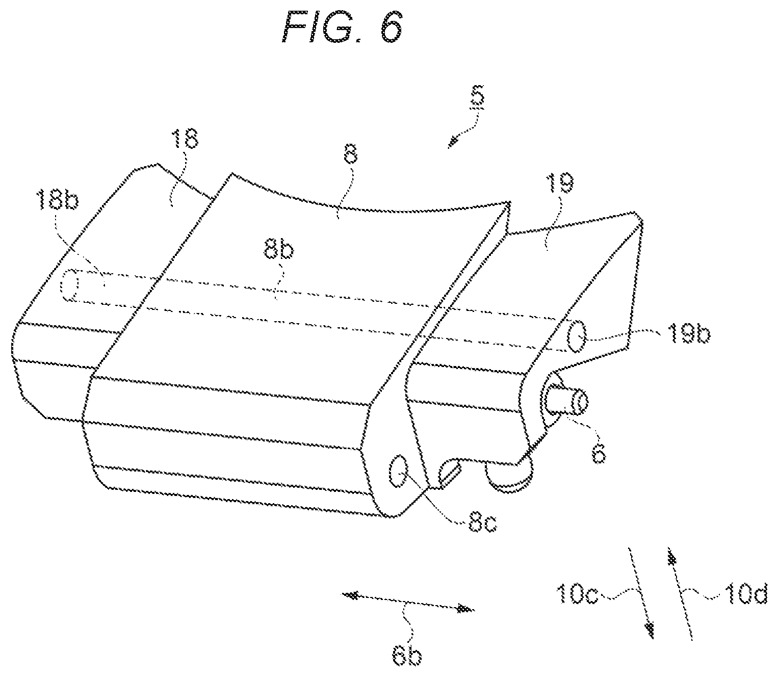 Patent US11779087 Figure 6 – Band and timepiece
