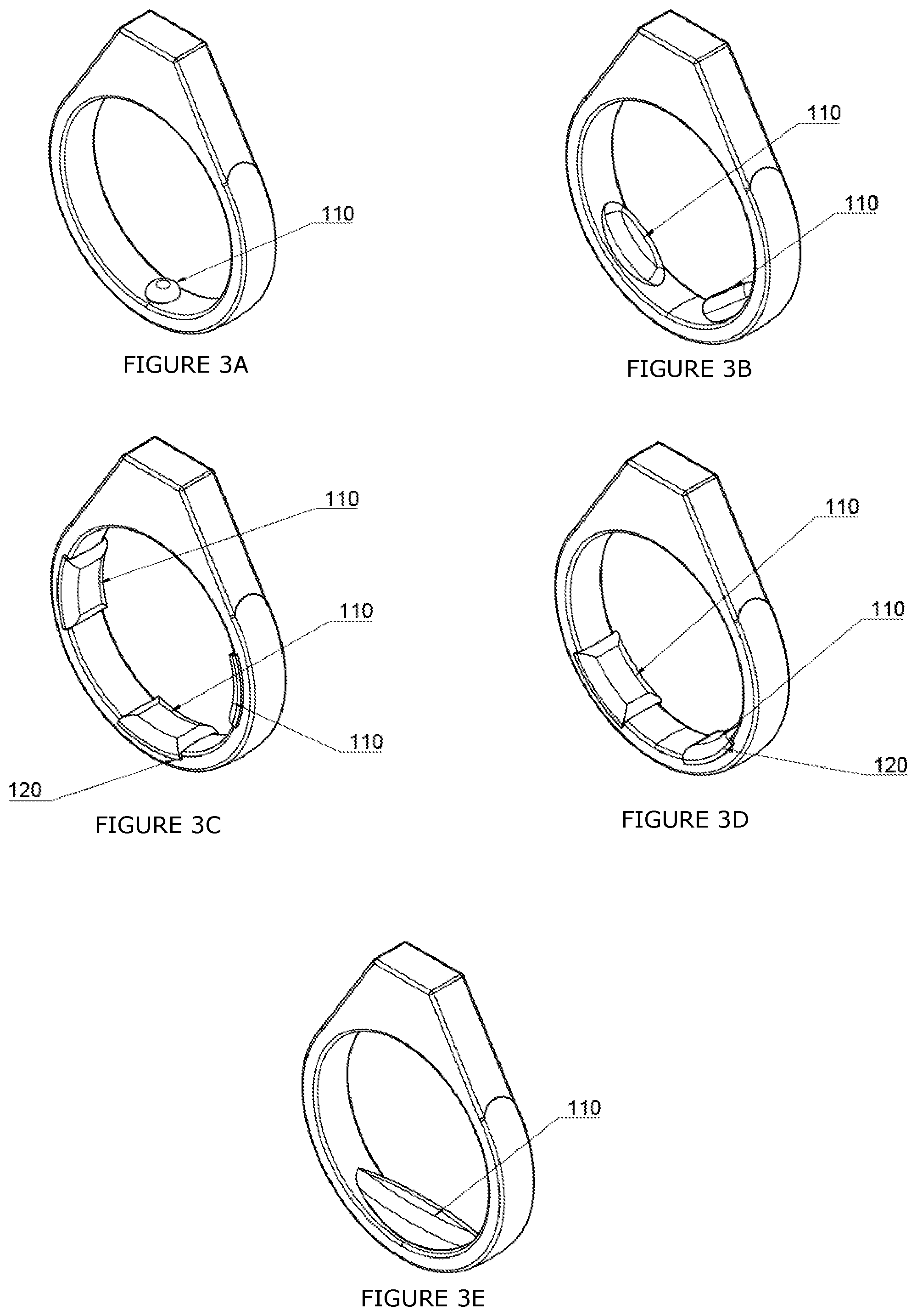Patent US11779088 Figure 3 – Pad for tightening a ring upon a finger, and methods and kit relating thereto