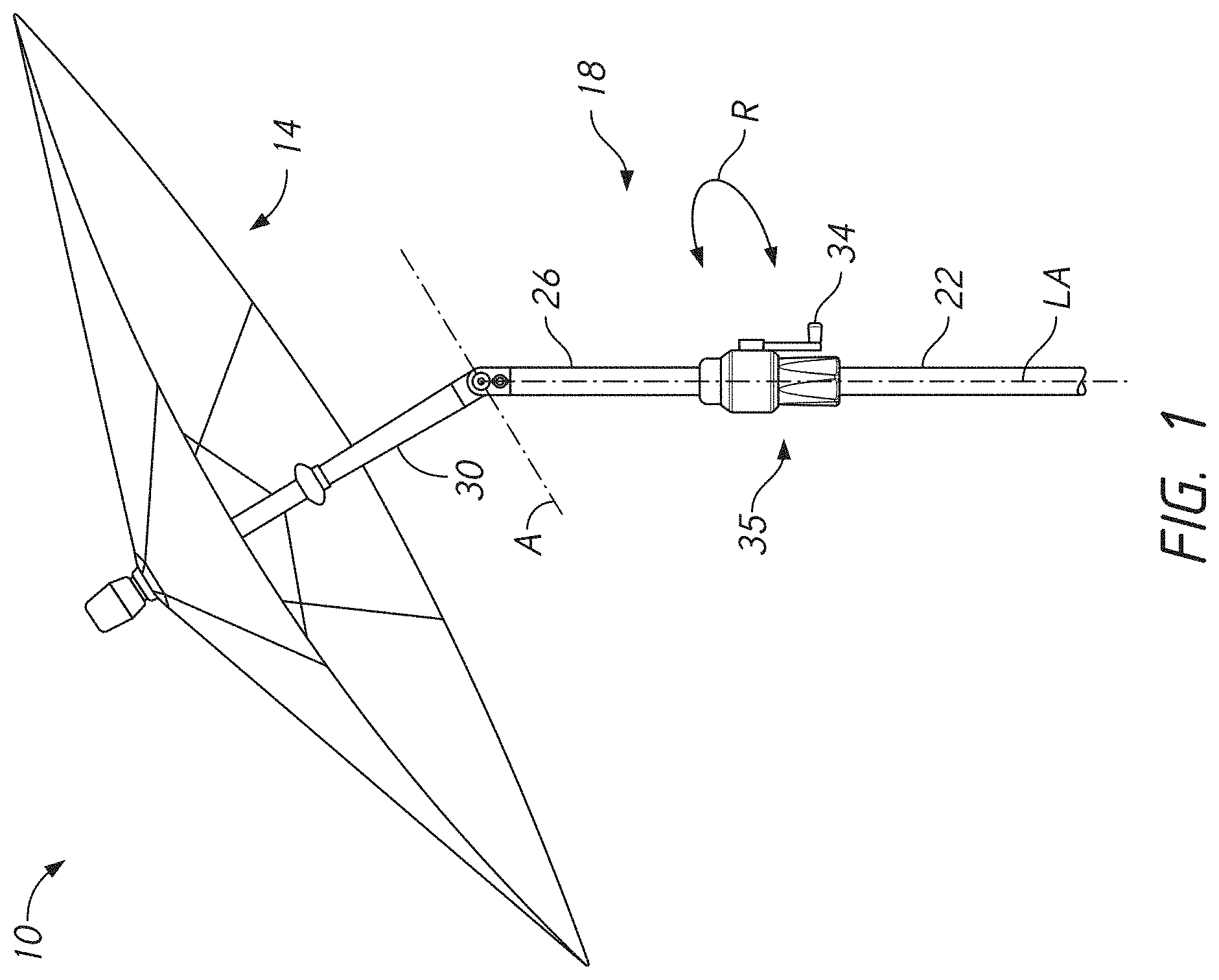 Patent US11779089 Figure 1 – Shade structure assemblies and components
