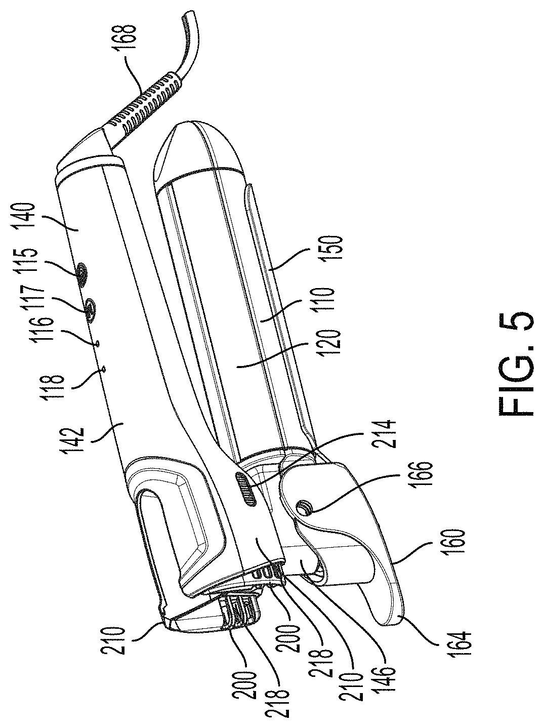 Patent US11779091 Figure 5 – Hair styling apparatus with ion emitter