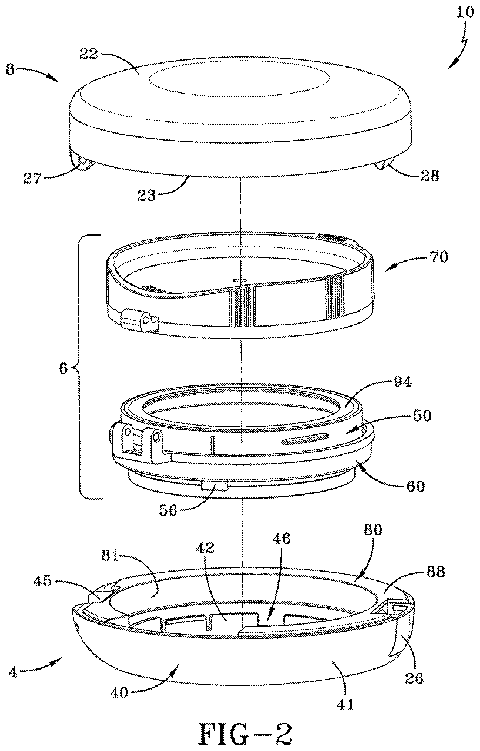 Patent US11779093 Figure 3 – Device having a sealable container for a volatile composition